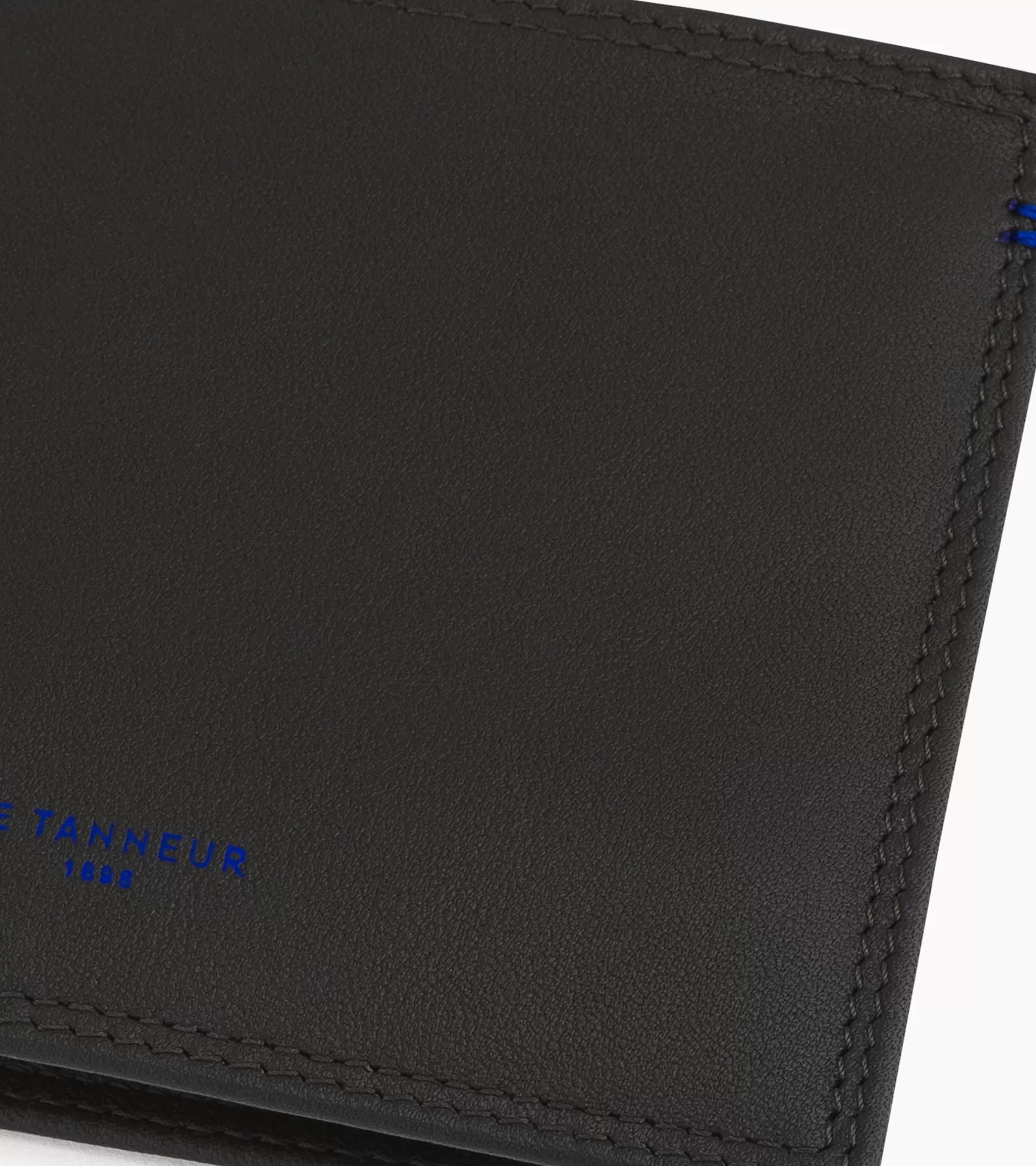Homme Le Tanneur Porte cartes 2 en 1 avec poche billets Martin en cuir lisse - Black
