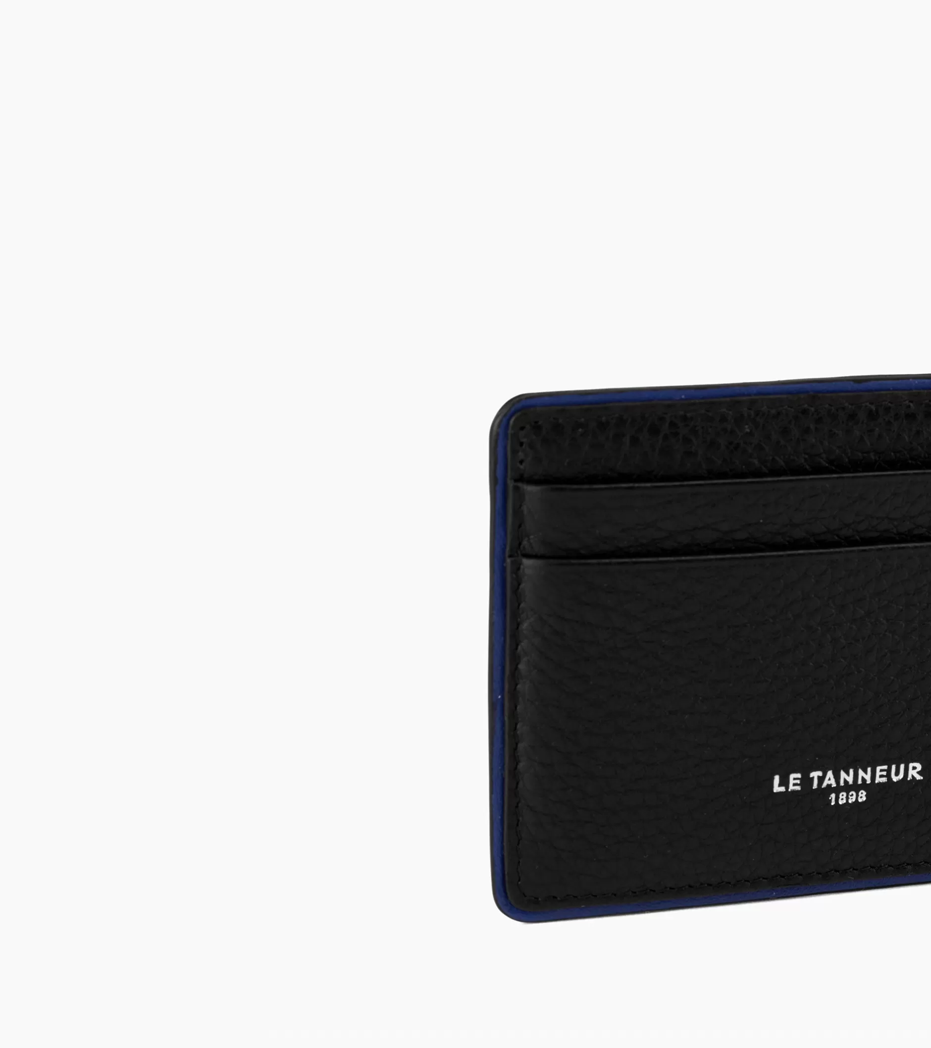 Homme Le Tanneur Porte cartes Augustin en cuir grainé - Black Le Bleu