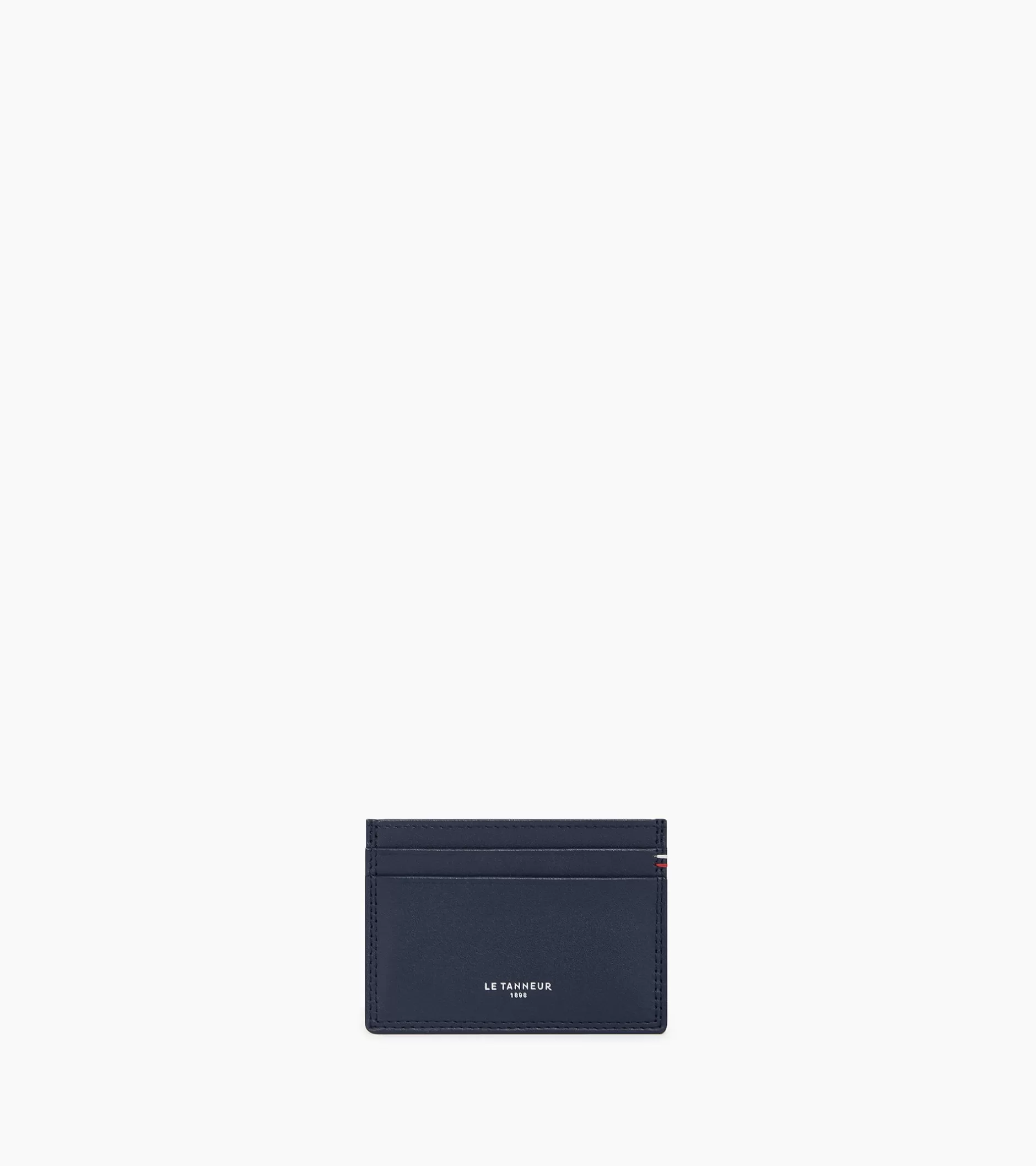 Homme Le Tanneur Porte cartes Martin en cuir lisse - Blue White Red