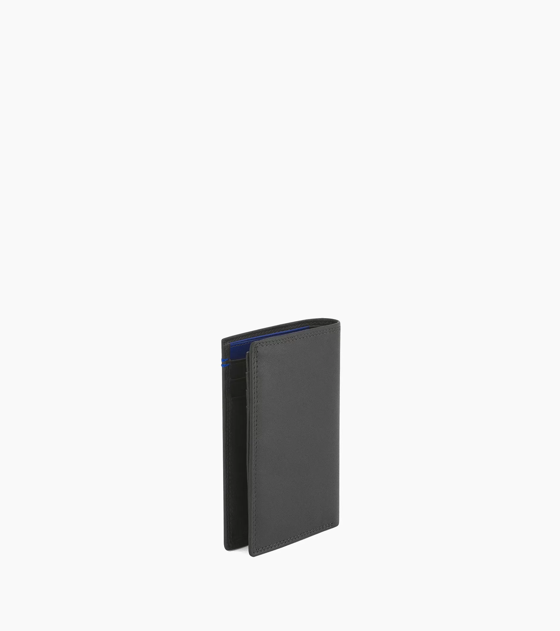 Homme Le Tanneur Porte cartes moyen modele avec poche billets Martin en cuir lisse - Black