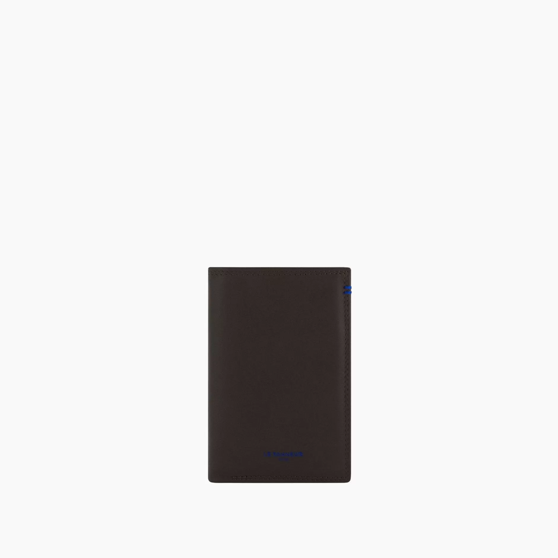 Homme Le Tanneur Porte cartes moyen modele avec poche billets Martin en cuir lisse - Coffee Brown