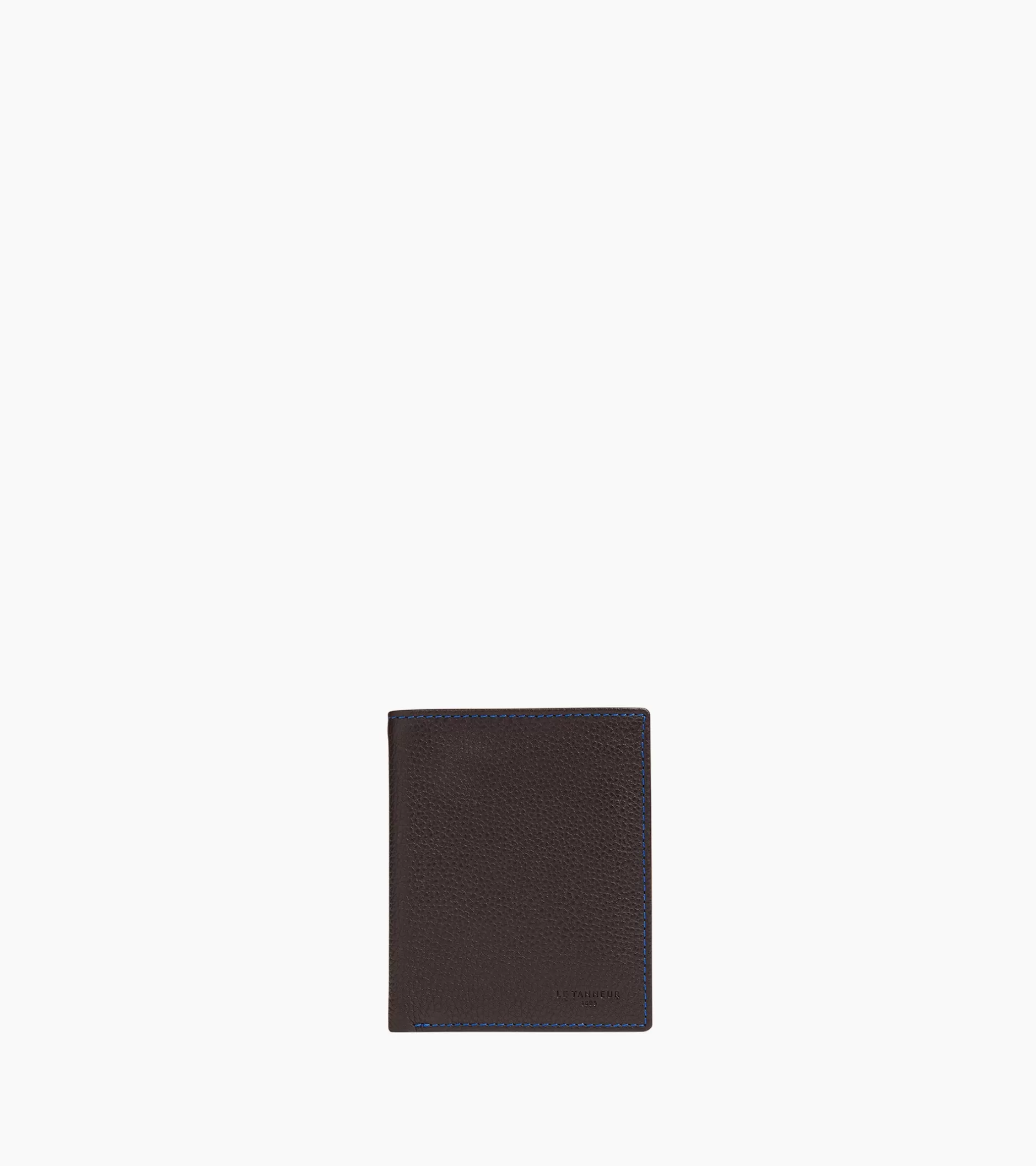 Homme Le Tanneur Porte cartes moyen modèle Charles en cuir grainé - Black Le Bleu