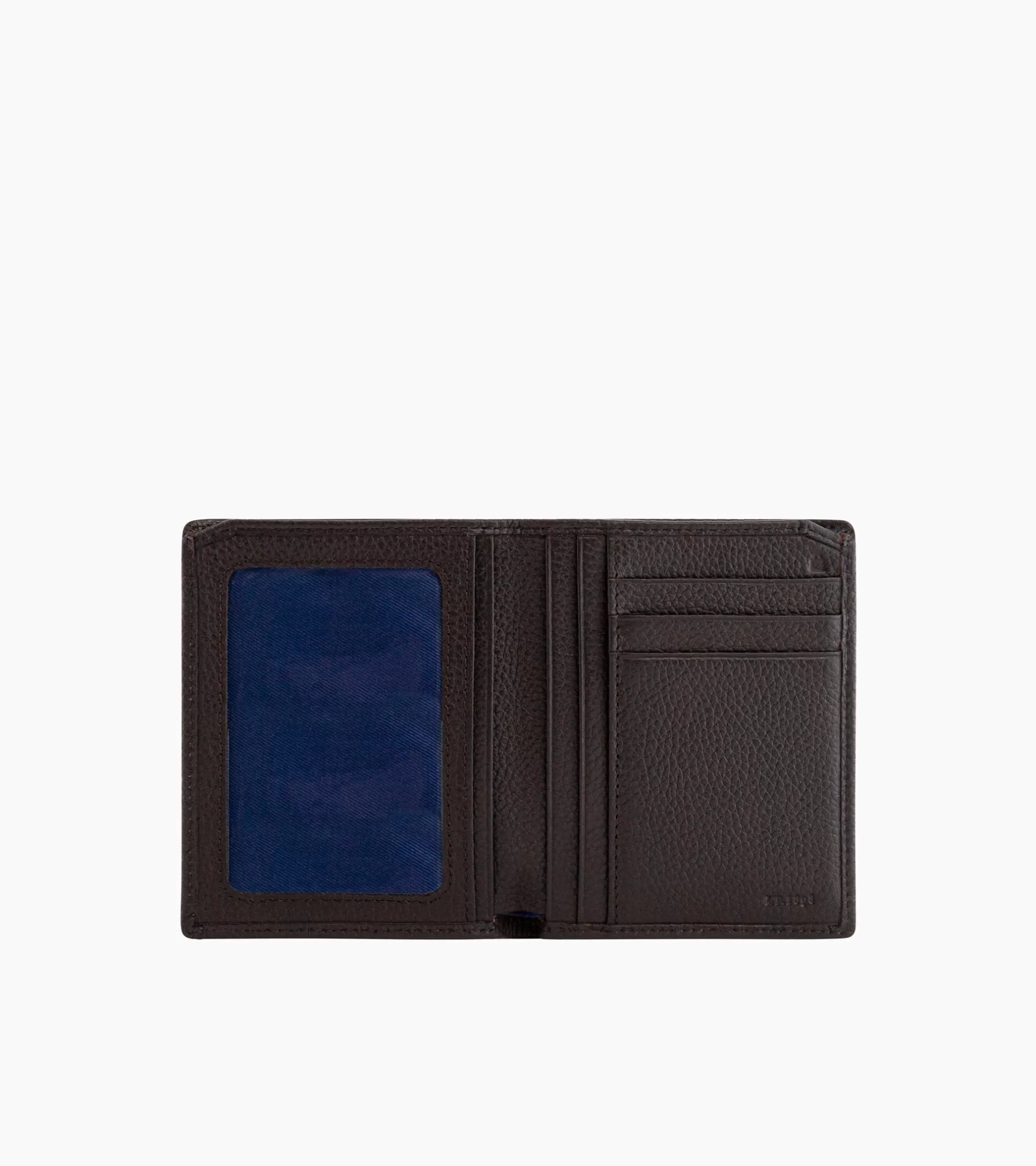 Homme Le Tanneur Porte cartes moyen modèle Charles en cuir grainé - Brown Coffee Chalk White