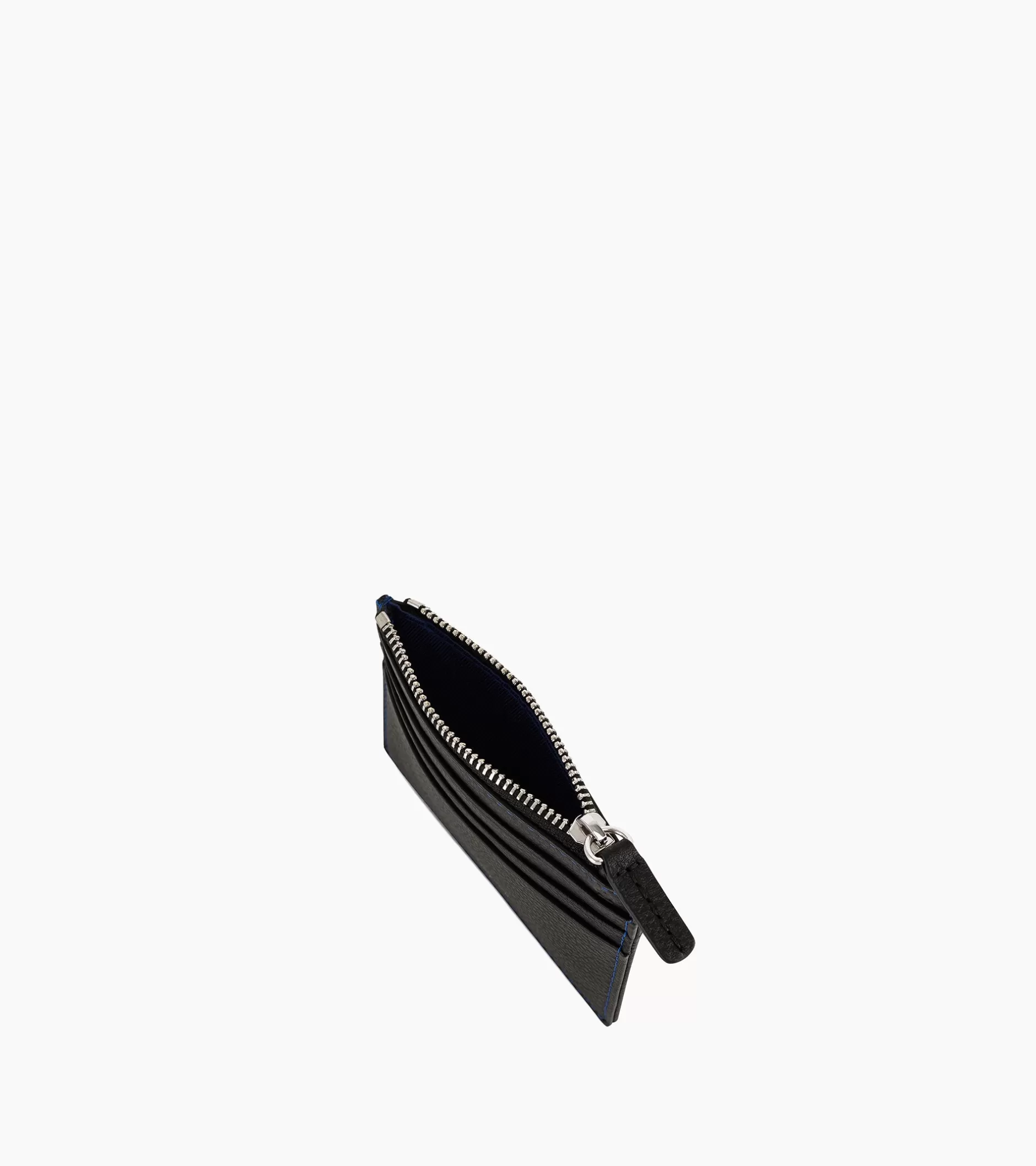 Homme Le Tanneur Porte cartes zippé Charles en cuir grainé - Black Le Bleu