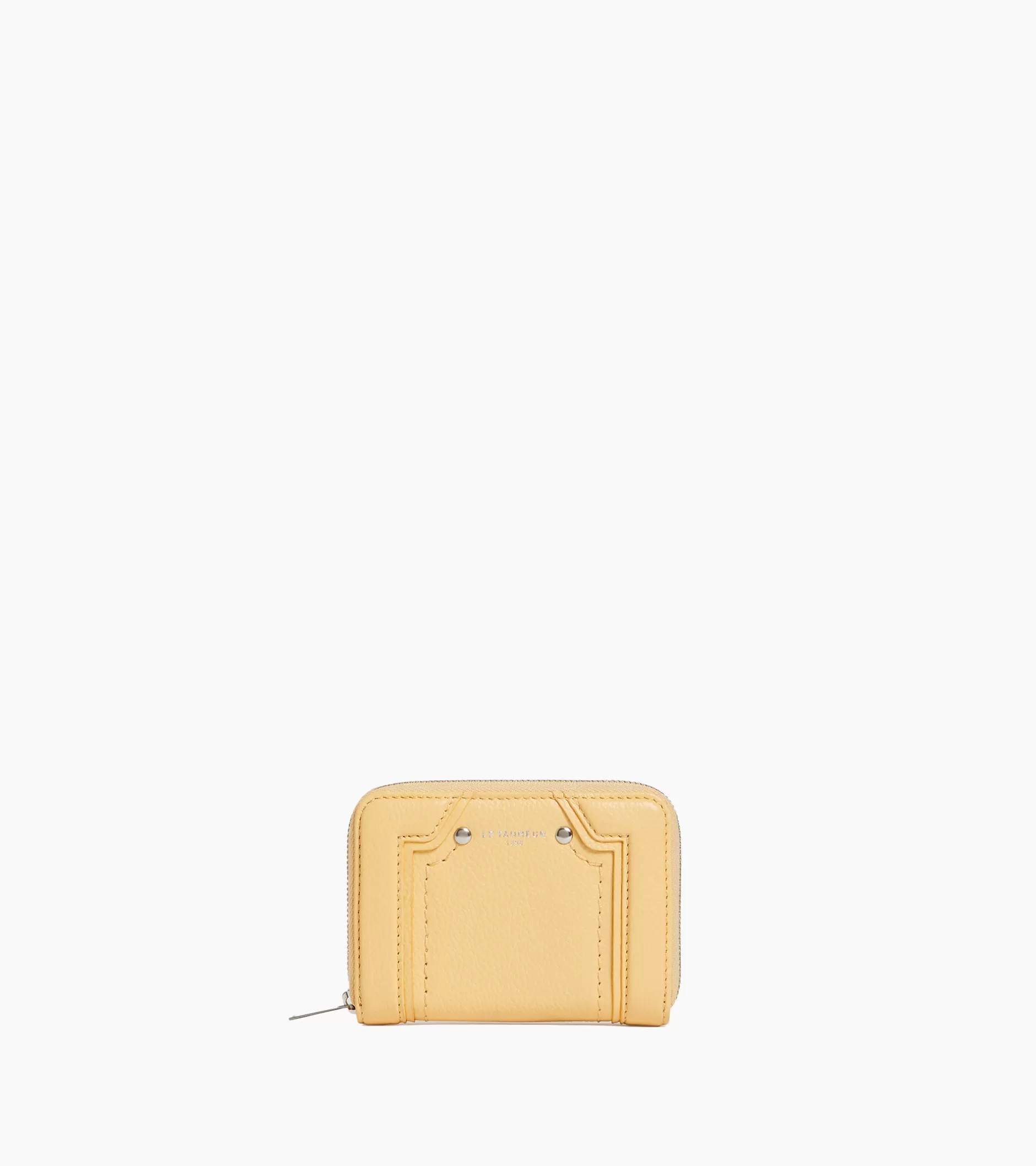 Femme Le Tanneur Porte cartes zippé Ella en cuir grainé - AURORE
