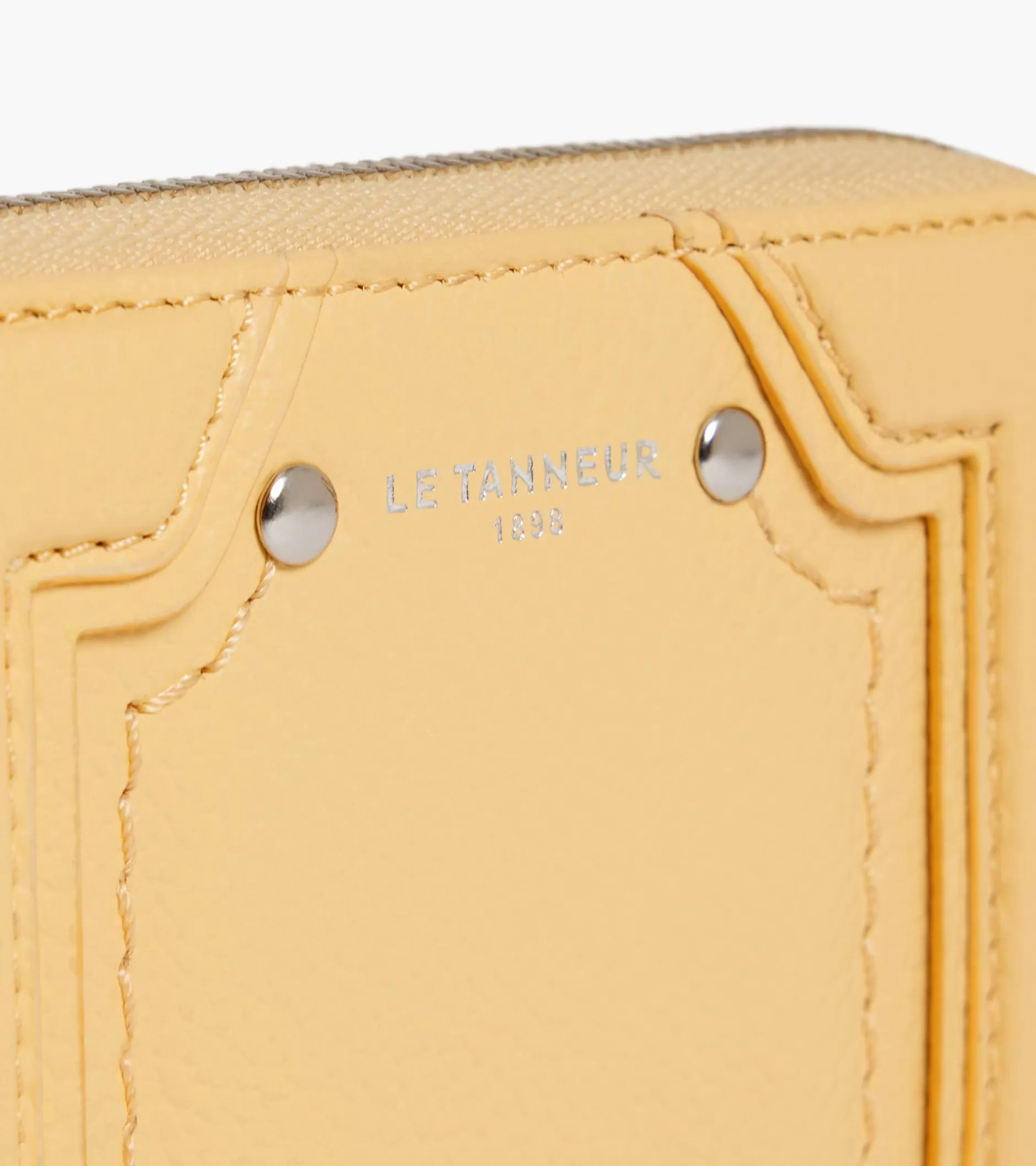 Femme Le Tanneur Porte cartes zippé Ella en cuir grainé - AURORE