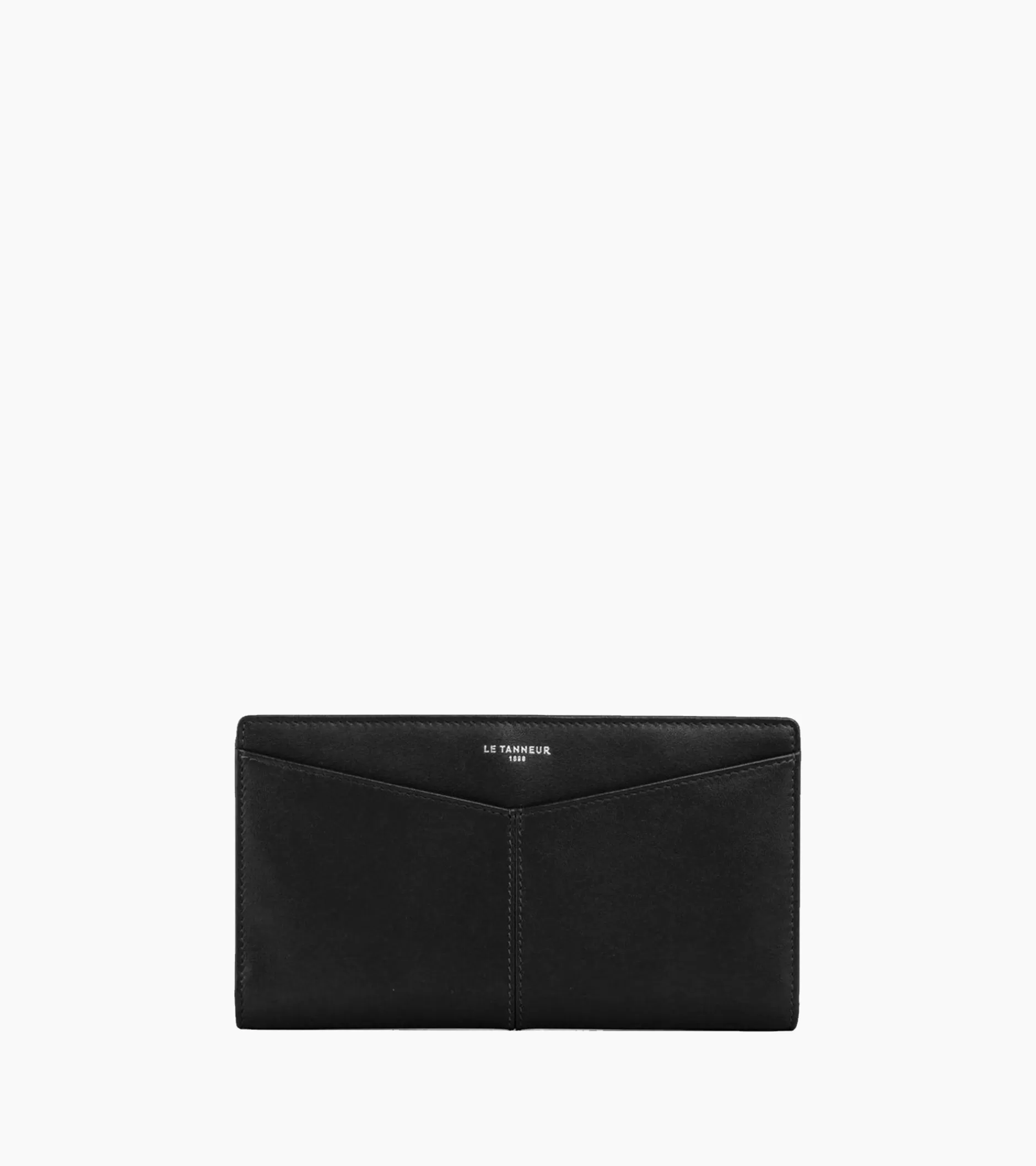 Femme Le Tanneur Porte chéquier zippé Charlotte en cuir lisse - Black