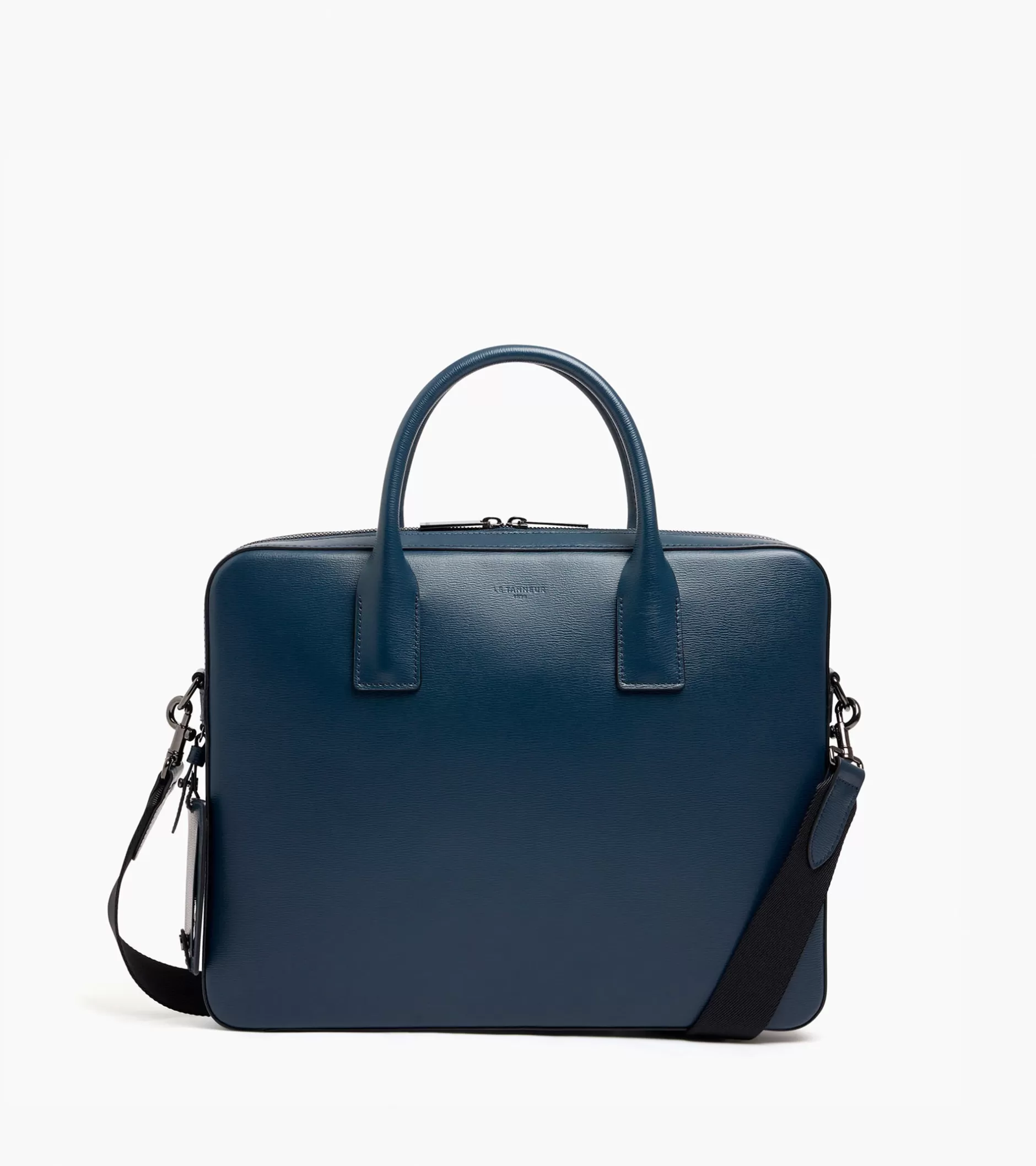Femme Le Tanneur Porte document slim 14" Emile en cuir liégé - Twilight Blue
