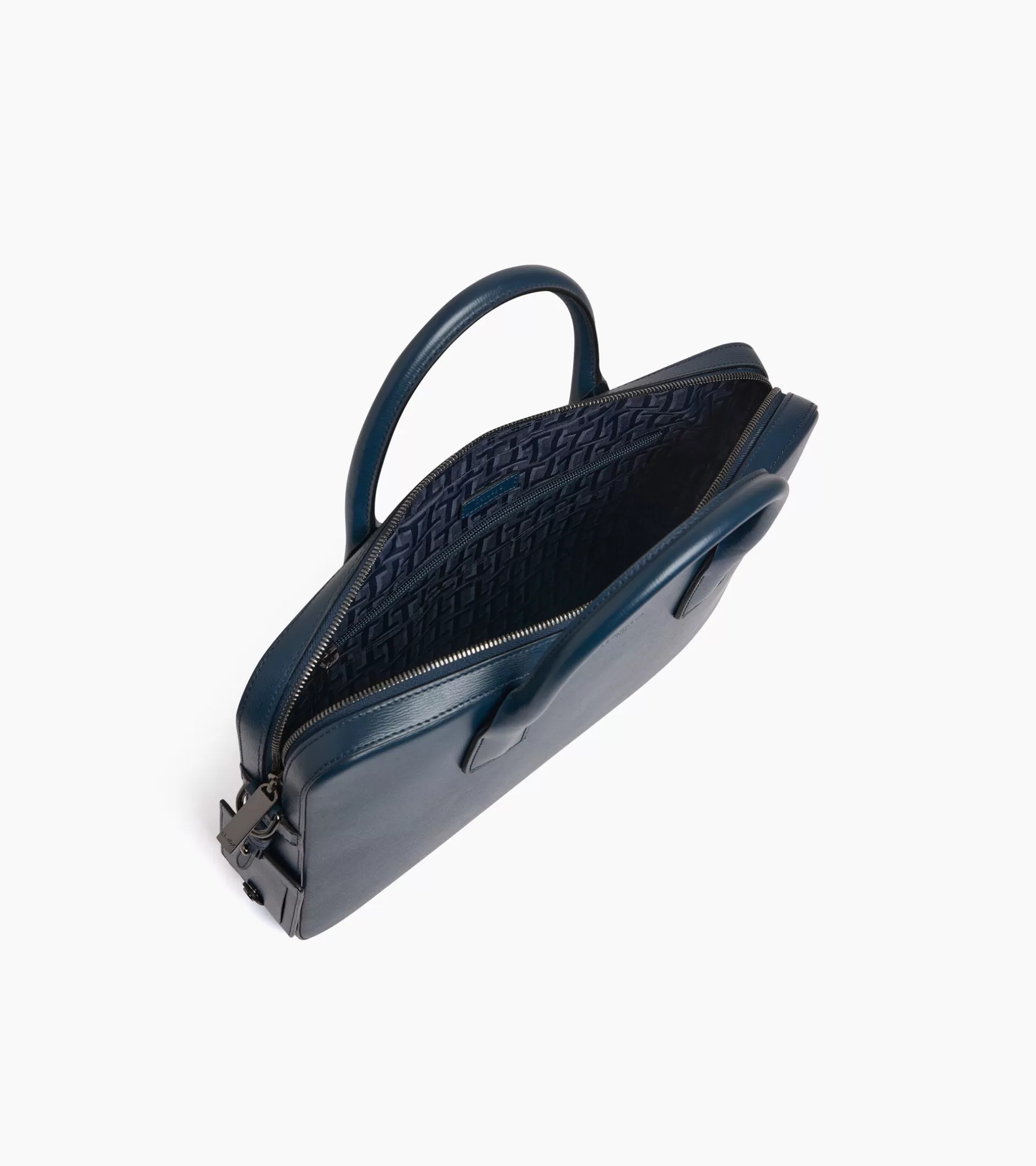 Femme Le Tanneur Porte document slim 14" Emile en cuir liégé - Twilight Blue