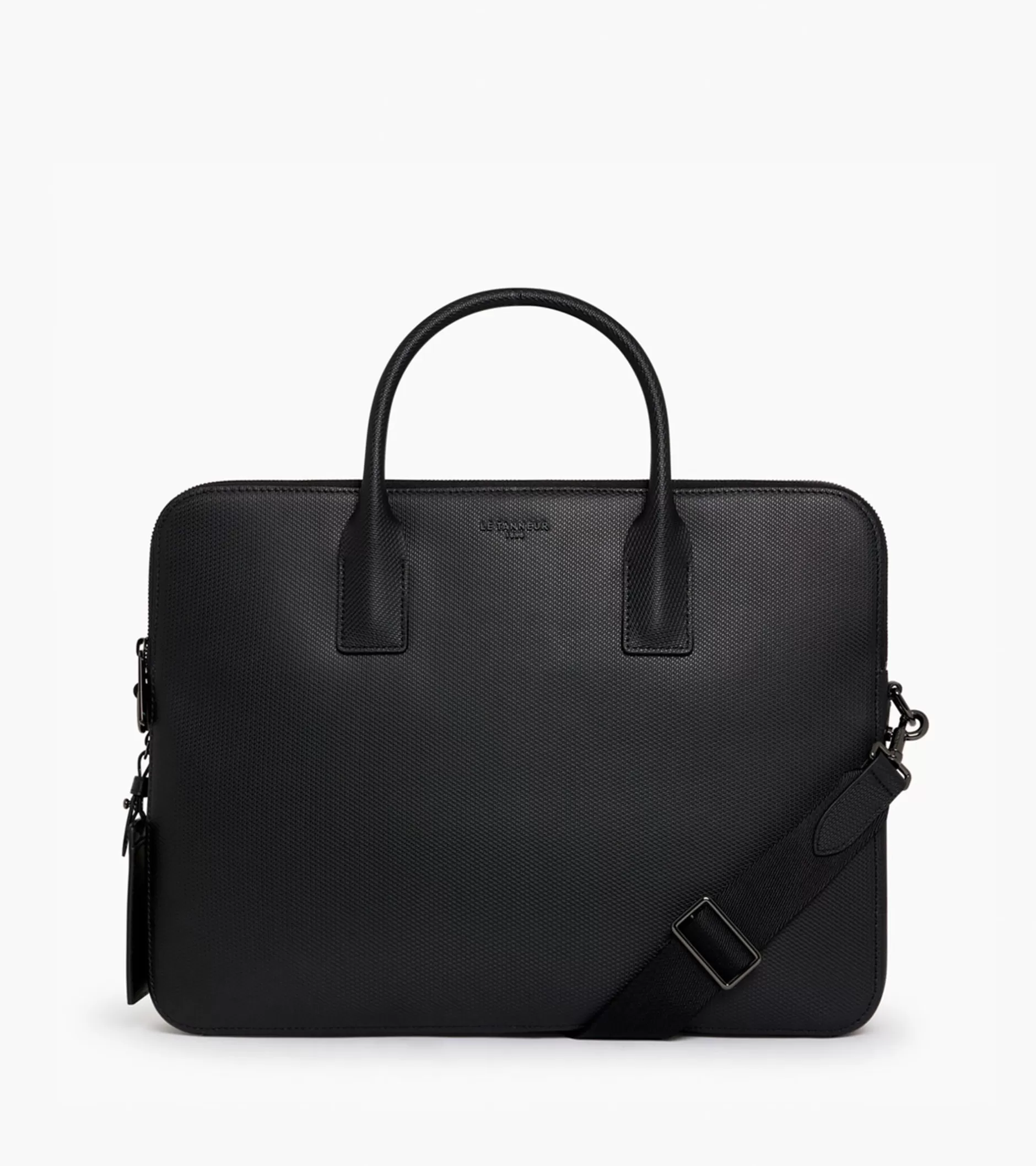 Femme Le Tanneur Porte document slim 15" Emile en cuir signature T - Black