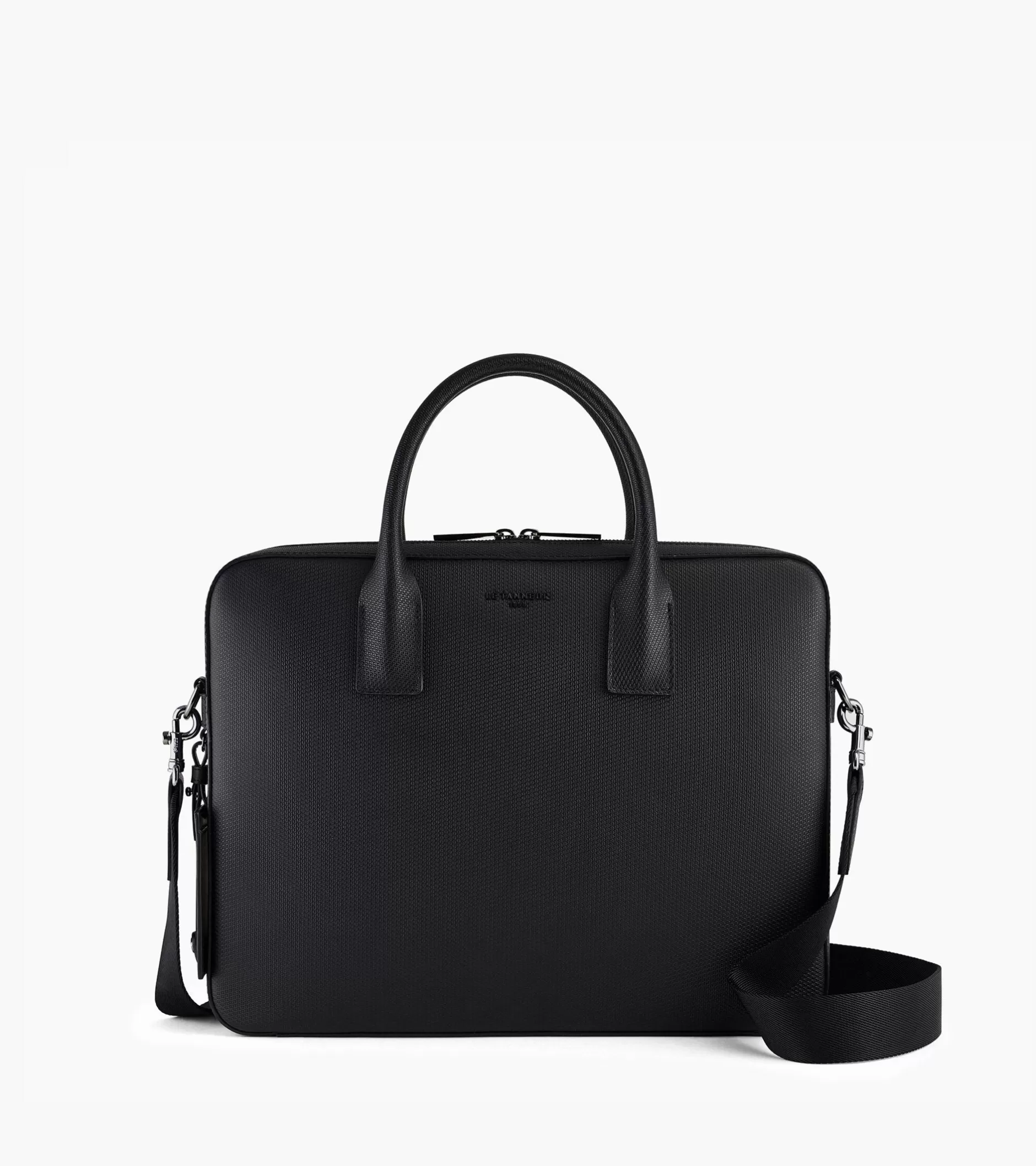 Femme Le Tanneur Porte document slim 14" Emile en cuir signature T - Black