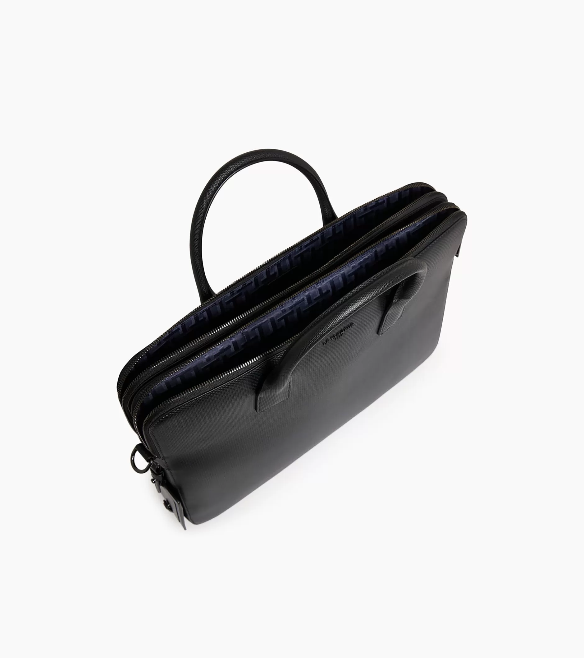 Femme Le Tanneur Porte document slim 15" Emile en cuir signature T - Black