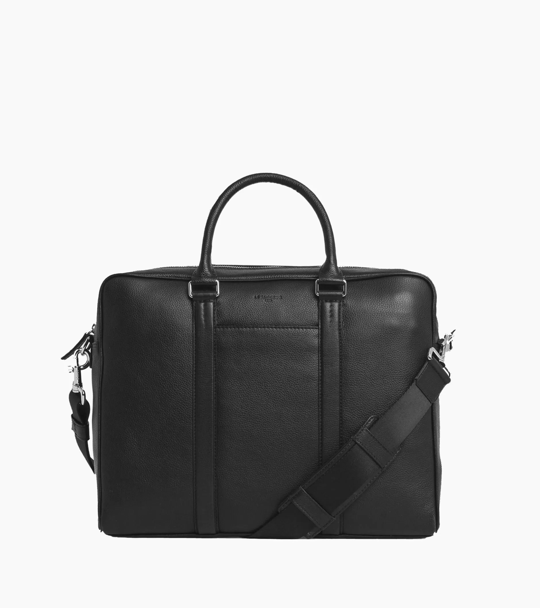 Femme Le Tanneur Porte documents 14" Charles en cuir grainé - Black