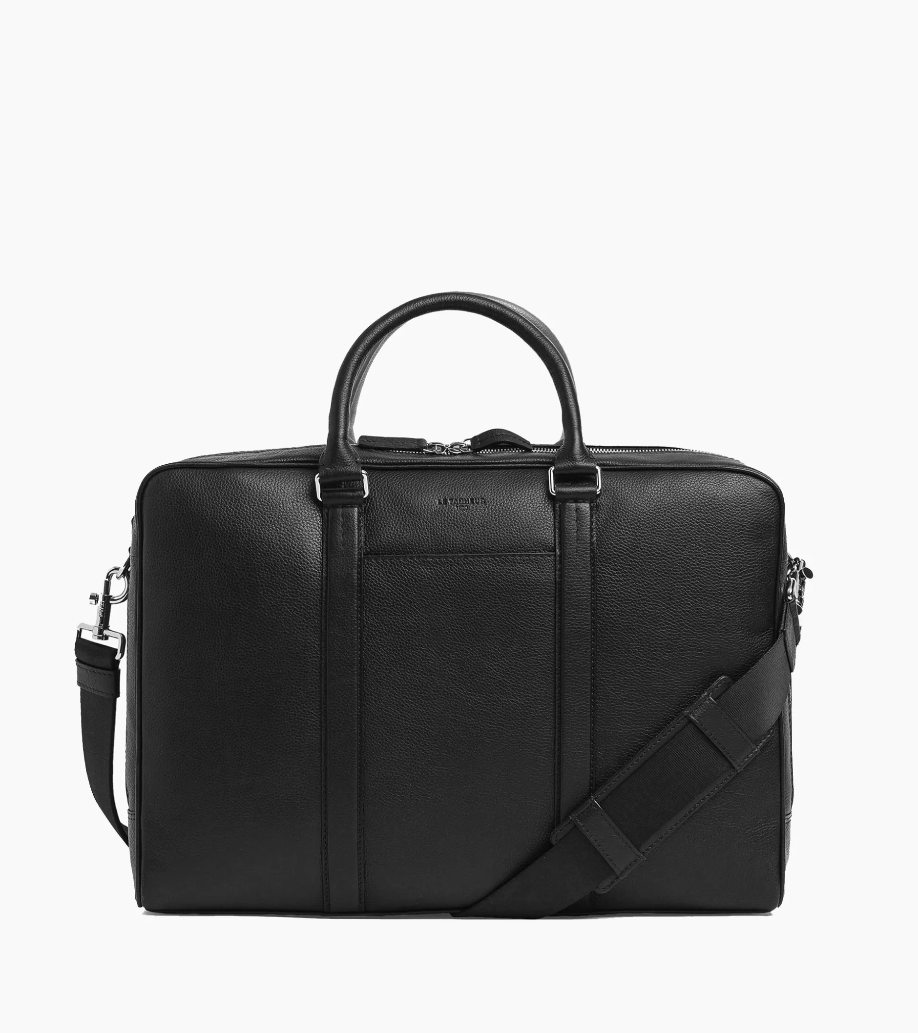 Femme Le Tanneur Porte documents 17" Charles en cuir grainé - Black