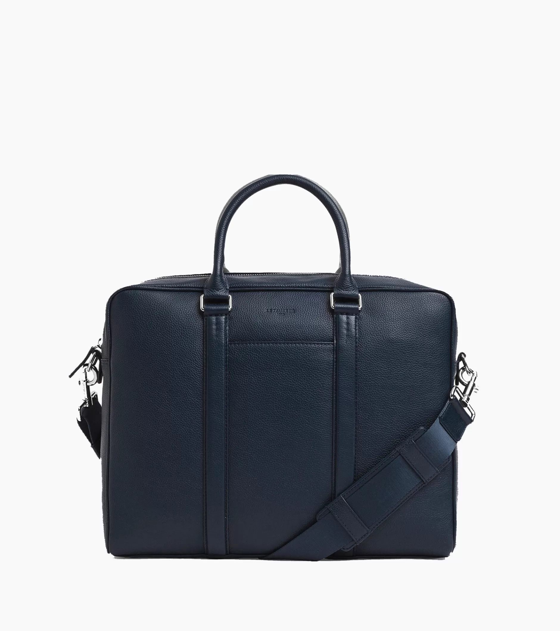 Femme Le Tanneur Porte documents 14" Charles en cuir grainé - Twilight Blue