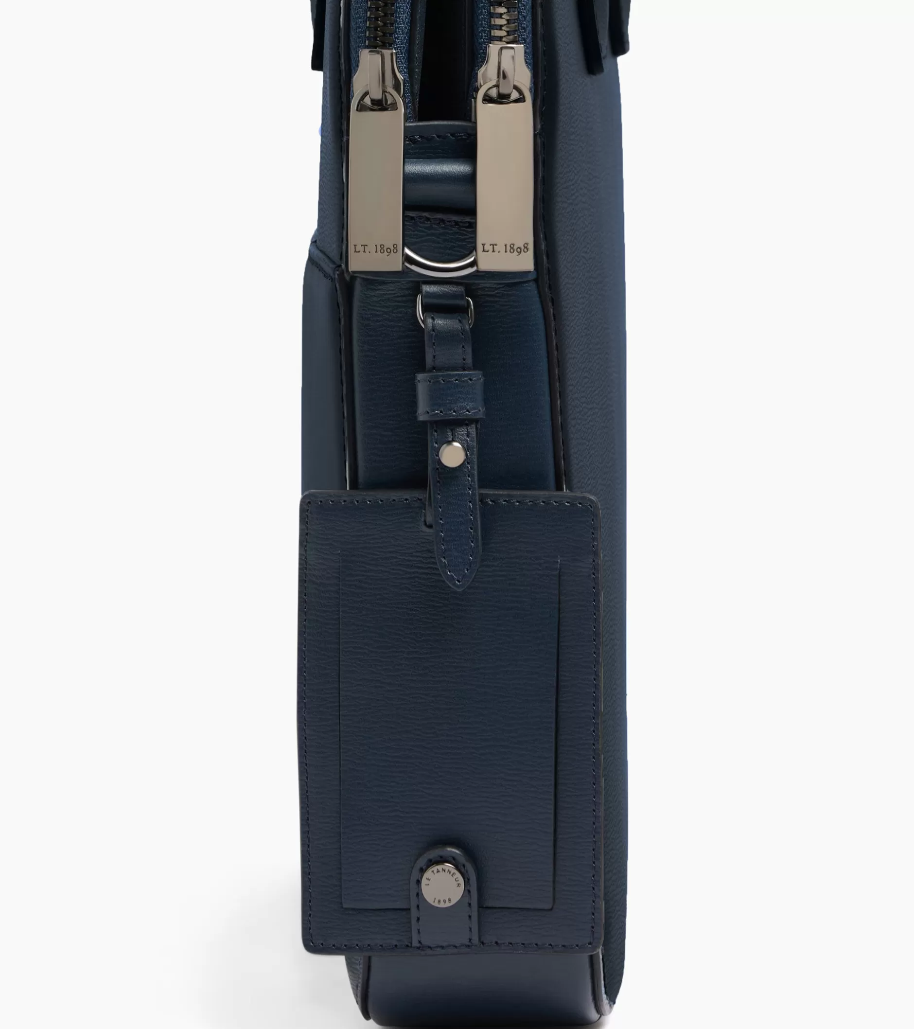Femme Le Tanneur Porte documents 15" Emile slim en cuir liégé - Twilight Blue