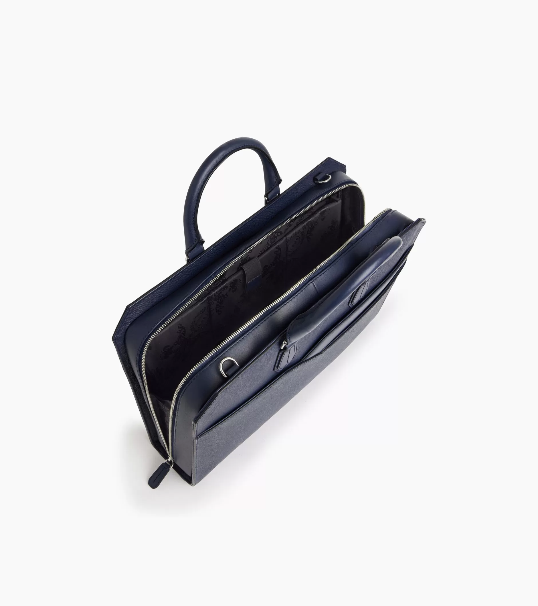 Femme Le Tanneur Porte documents 15" Gaston en cuir grain croisé - Twilight Blue