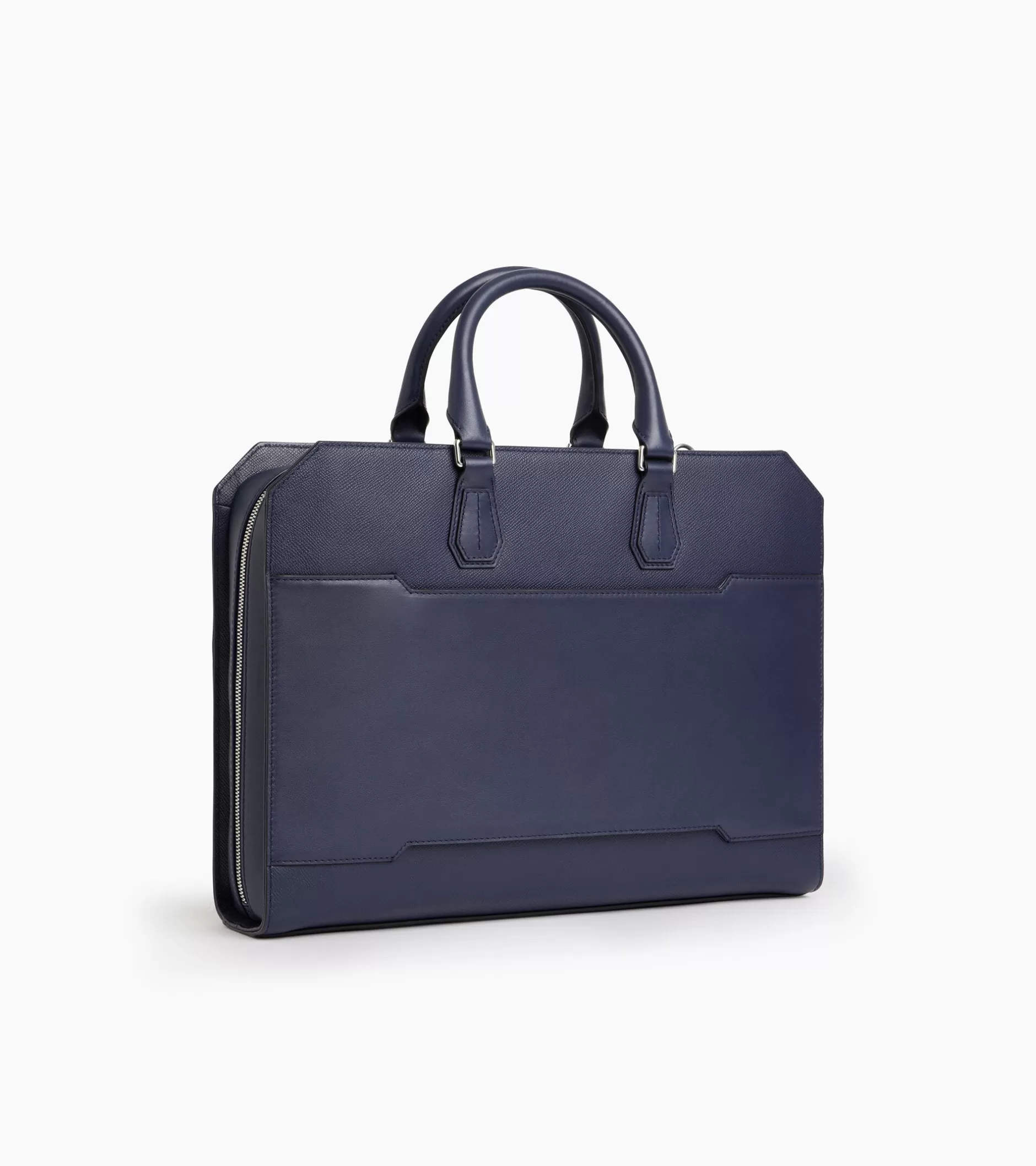 Femme Le Tanneur Porte documents 15" Gaston en cuir grain croisé - Twilight Blue
