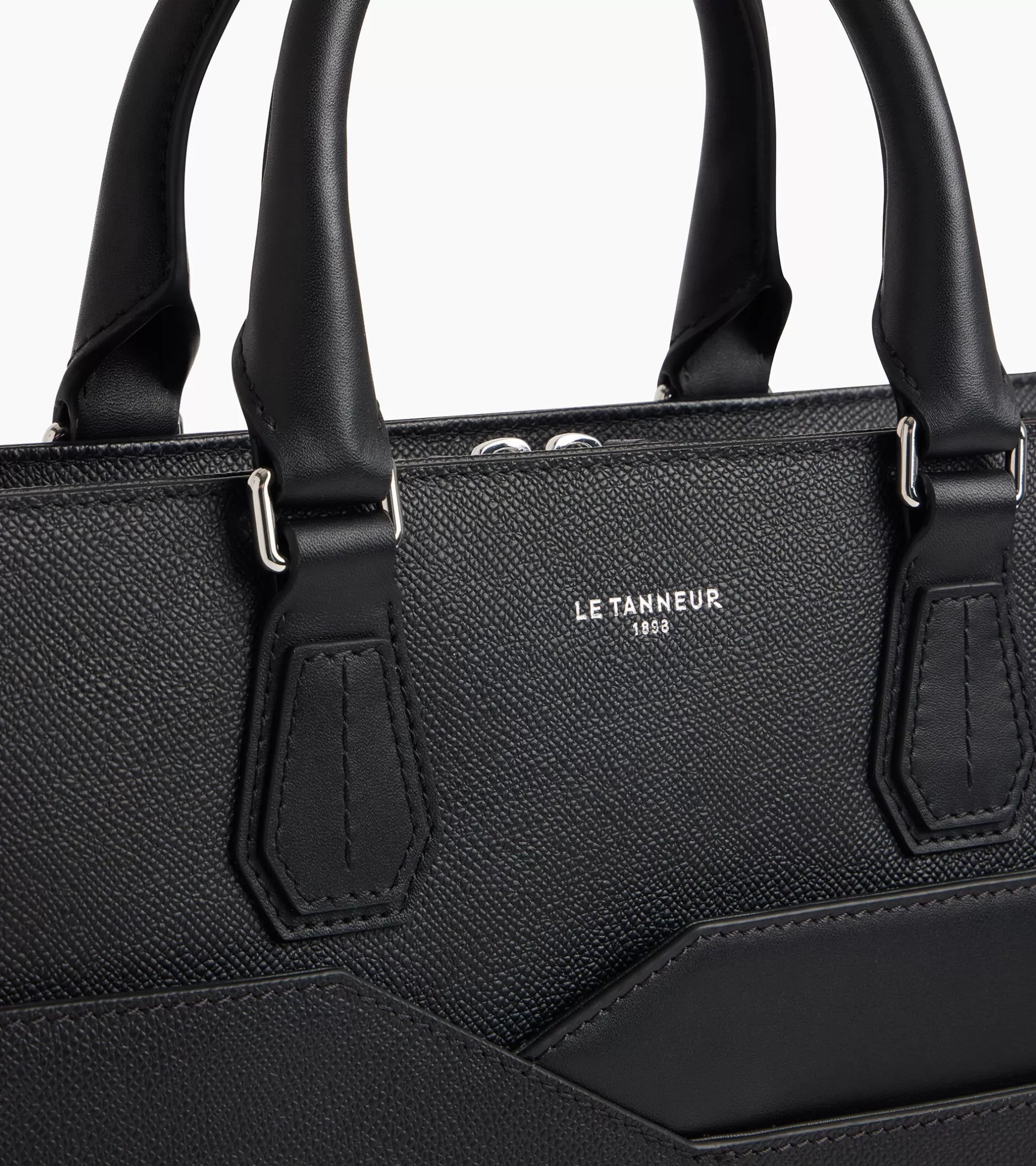 Femme Le Tanneur Porte documents slim 15" Gaston en cuir grain croisé - Black