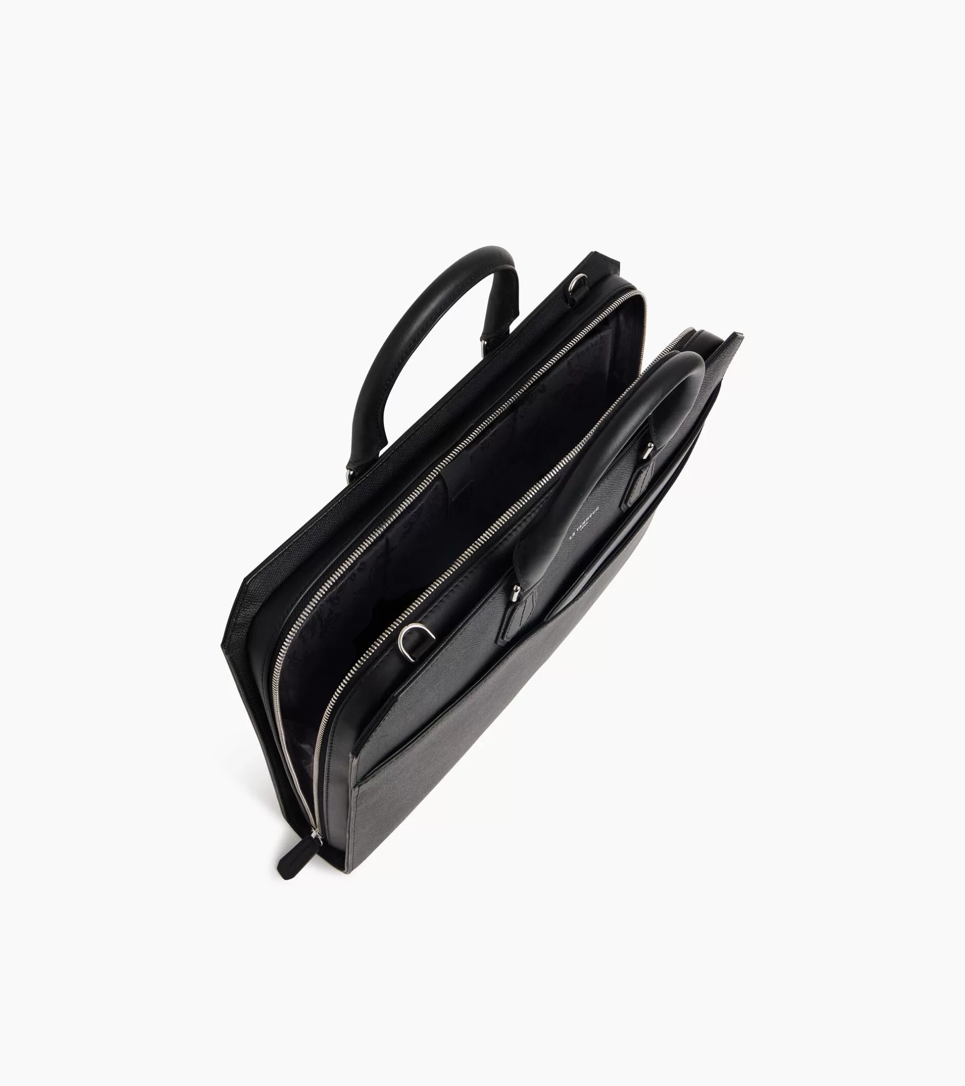 Femme Le Tanneur Porte documents slim 15" Gaston en cuir grain croisé - Black