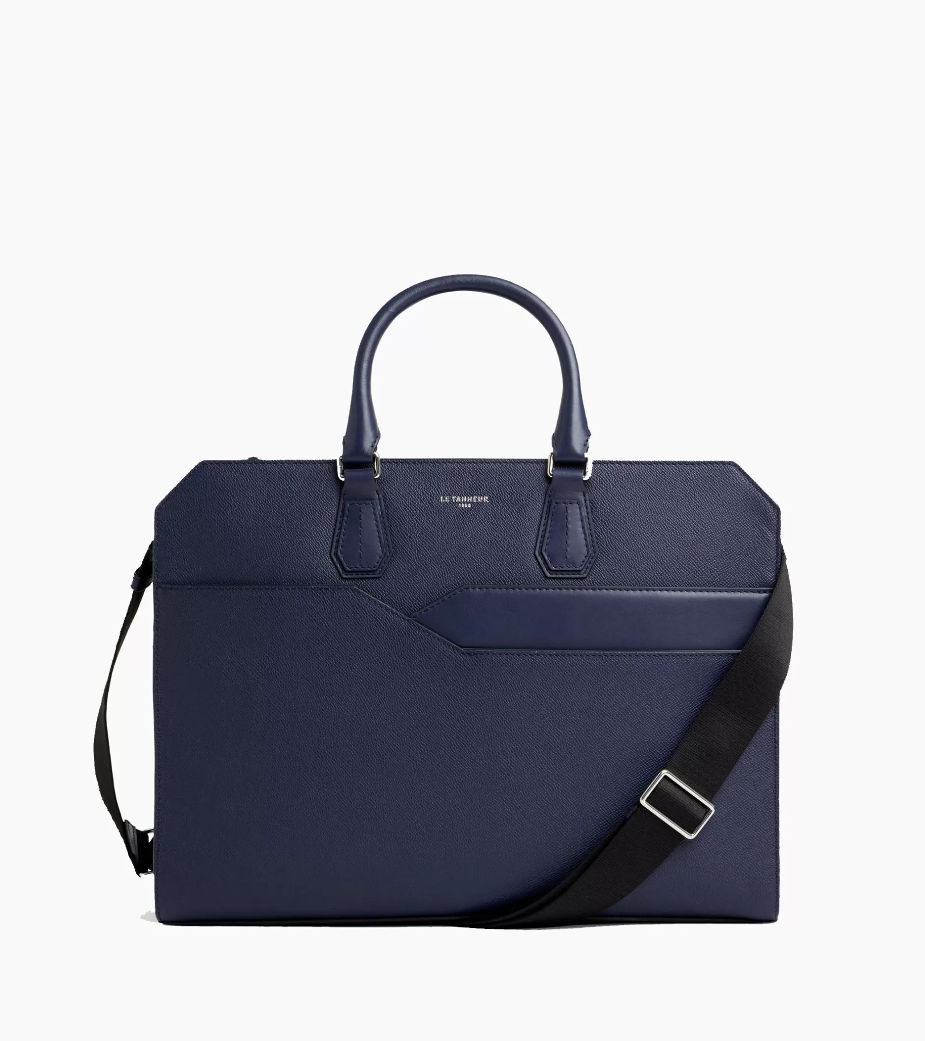 Femme Le Tanneur Porte documents slim 15" Gaston en cuir grain croisé - Twilight Blue