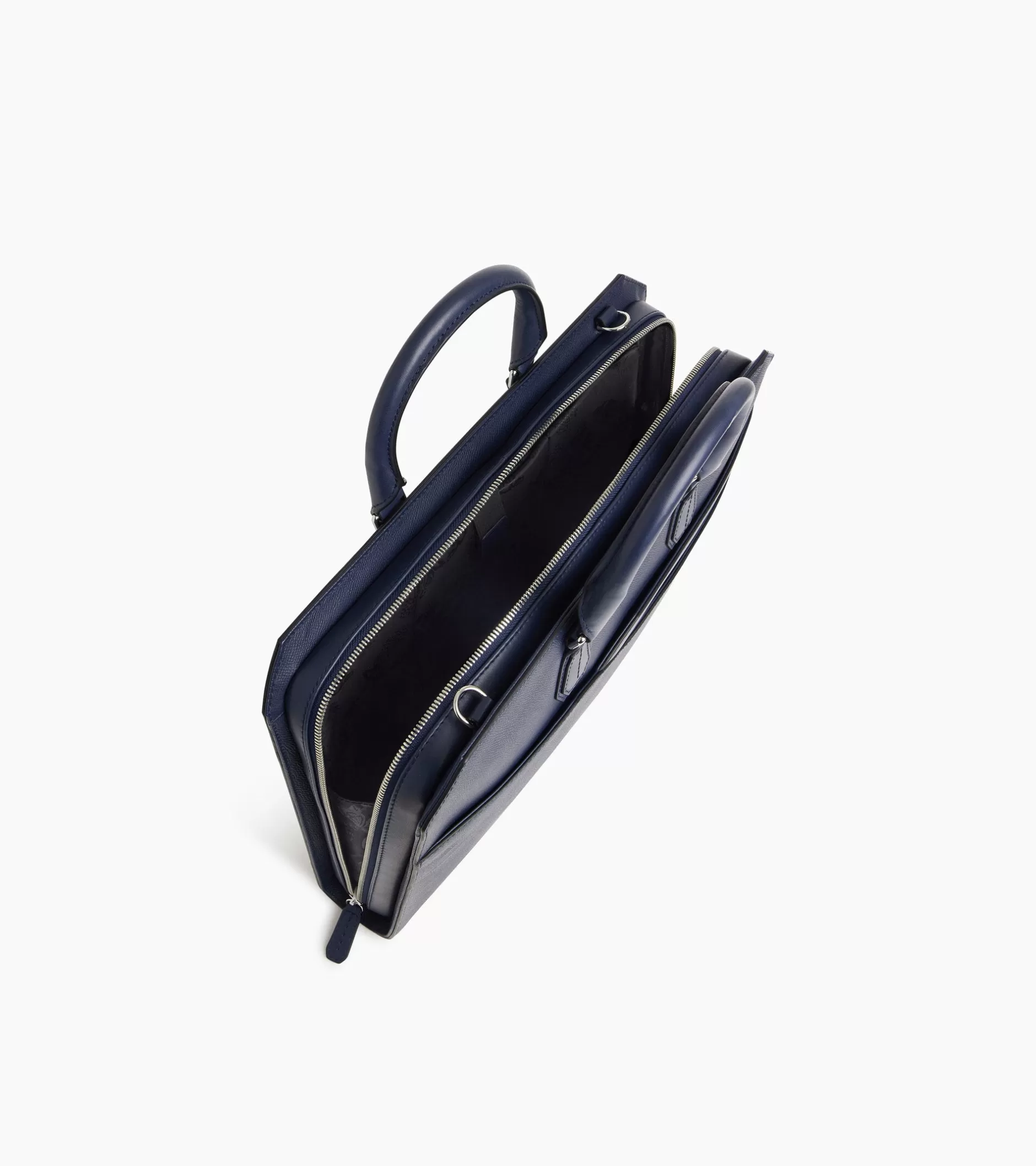 Femme Le Tanneur Porte documents slim 15" Gaston en cuir grain croisé - Twilight Blue