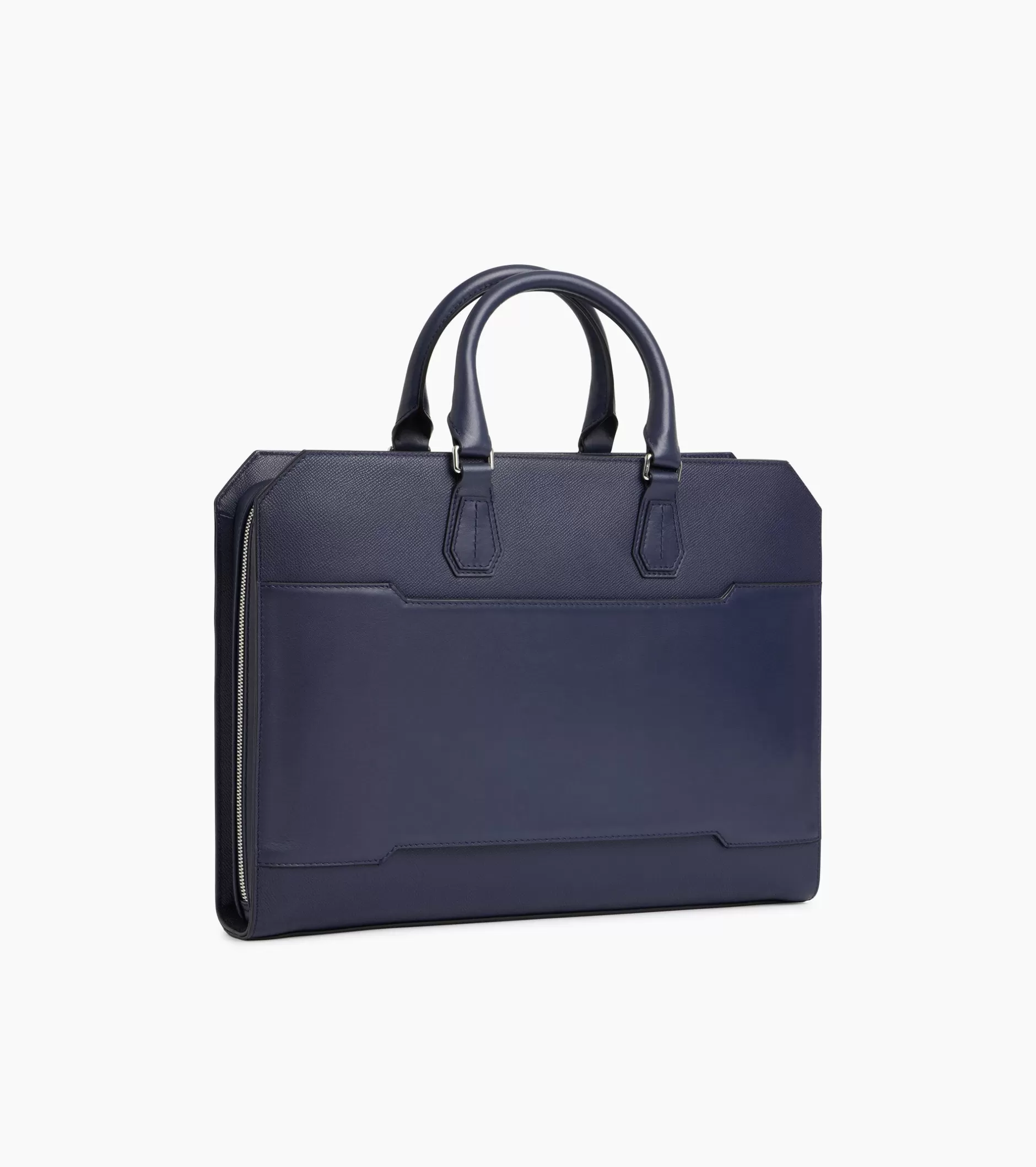Femme Le Tanneur Porte documents slim 15" Gaston en cuir grain croisé - Twilight Blue