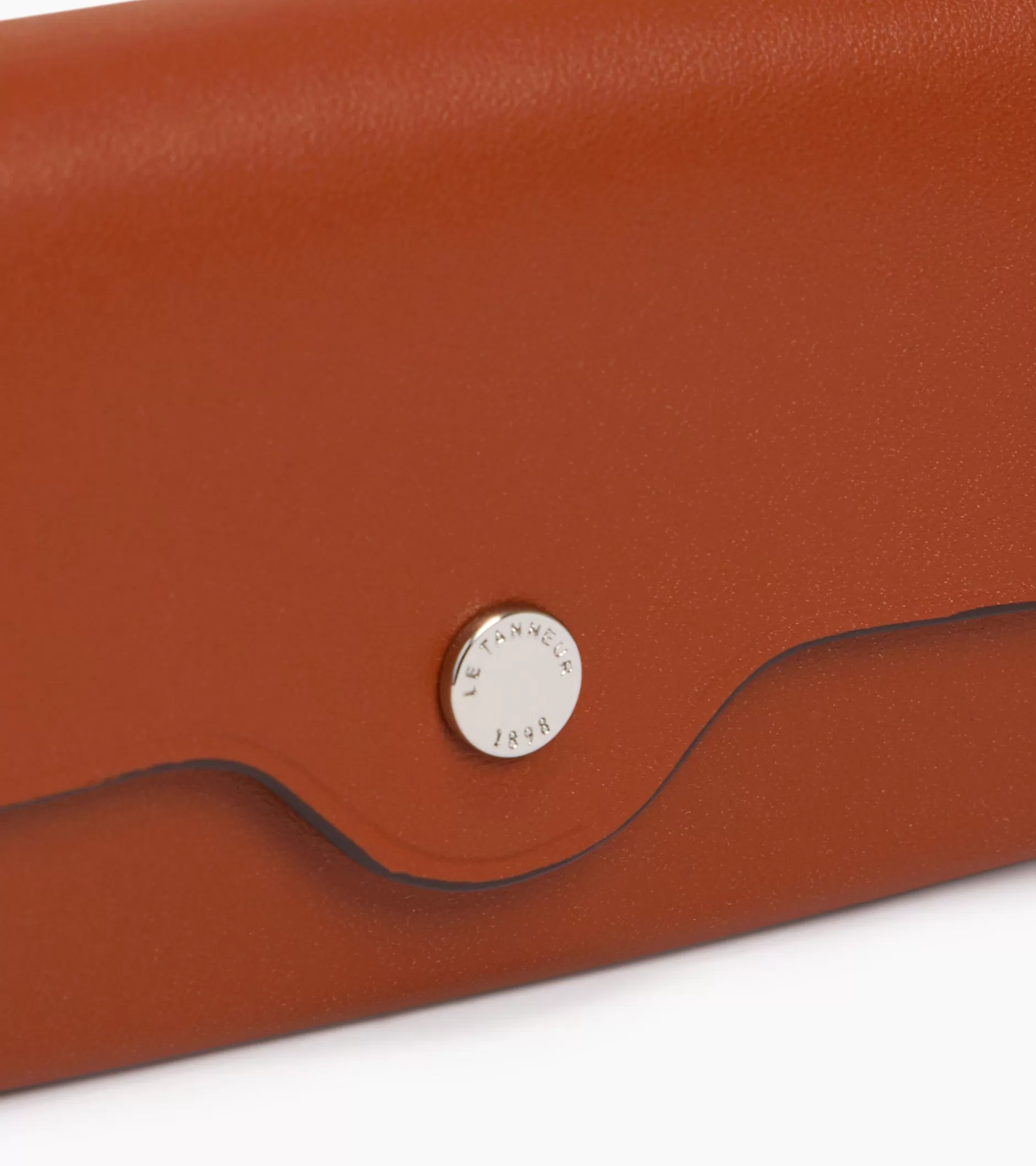 Femme Le Tanneur Porte monnaie Sans couture en cuir lisse - Mahogany Brown