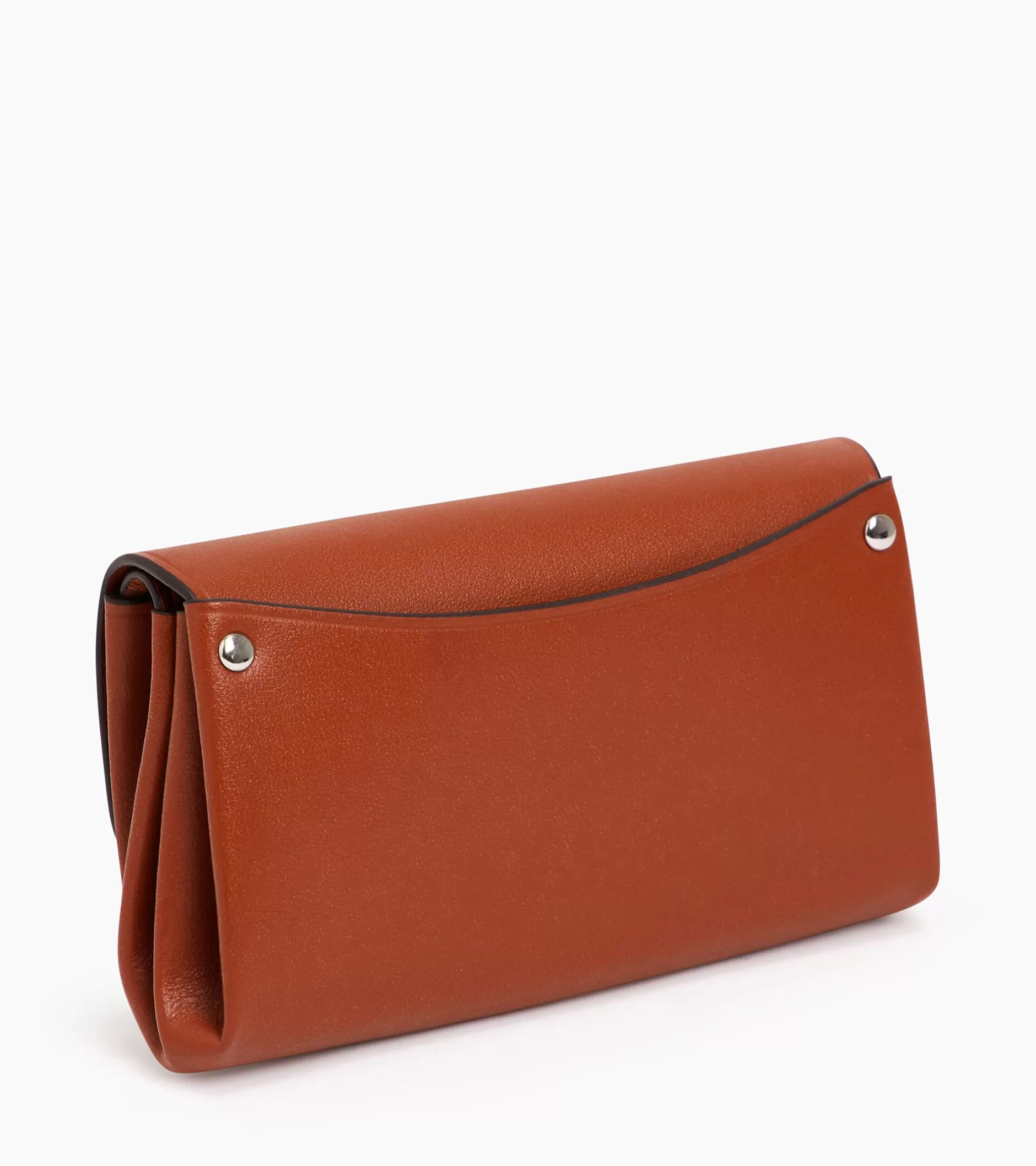 Femme Le Tanneur Porte monnaie Sans couture en cuir lisse - Mahogany Brown