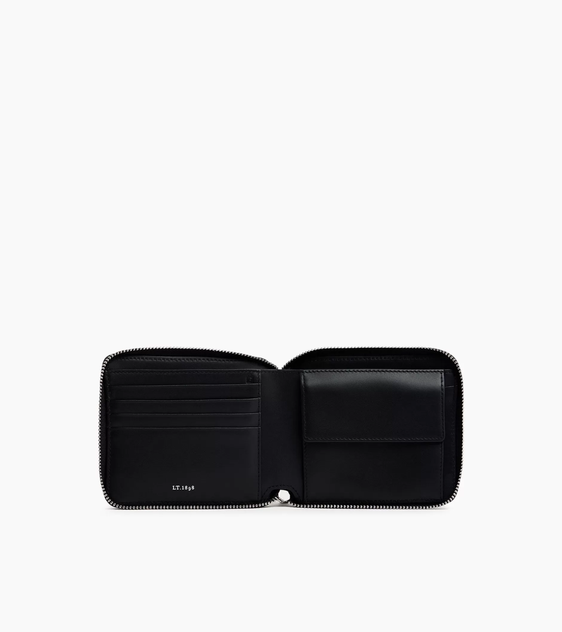 Homme Le Tanneur Porte monnaie zip en L Emile en cuir signature T - Black Le Bleu