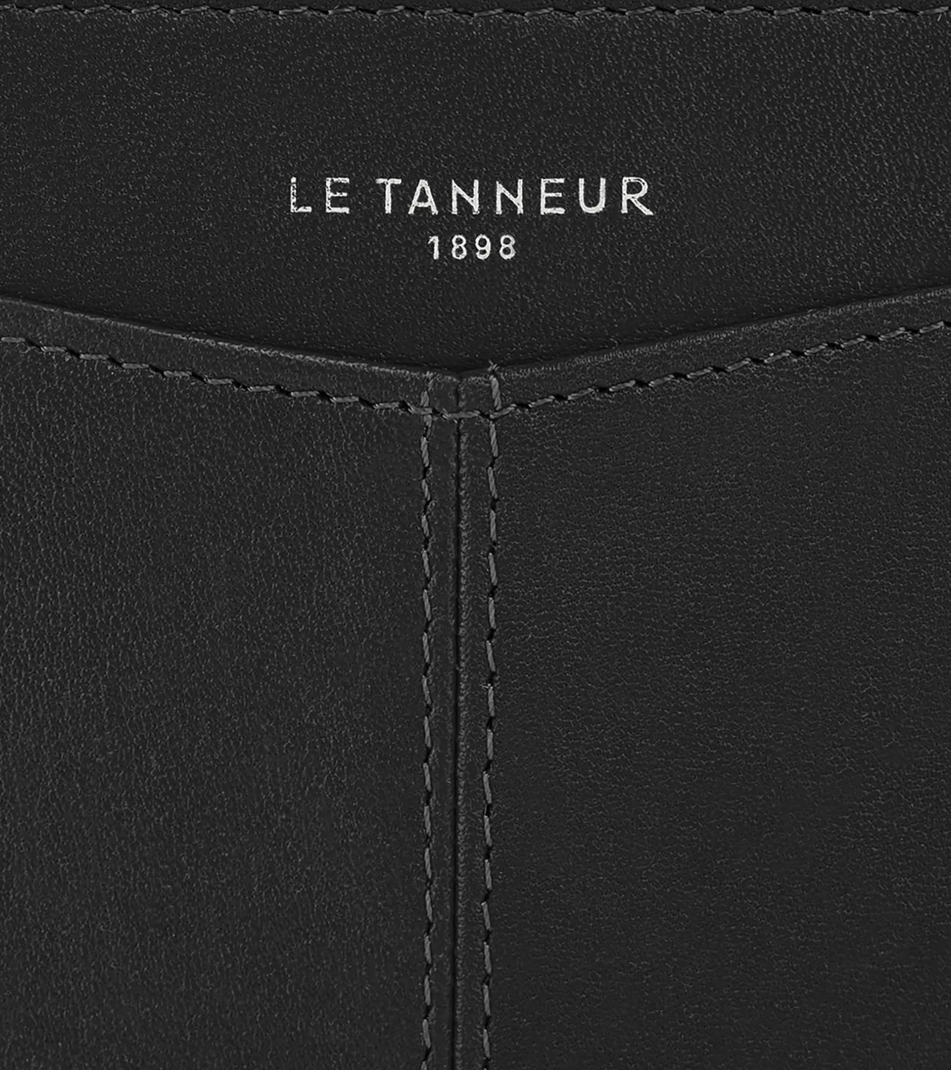 Femme Le Tanneur Porte monnaie zippé avec porte cartes amovible Charlotte en cuir lisse - Black