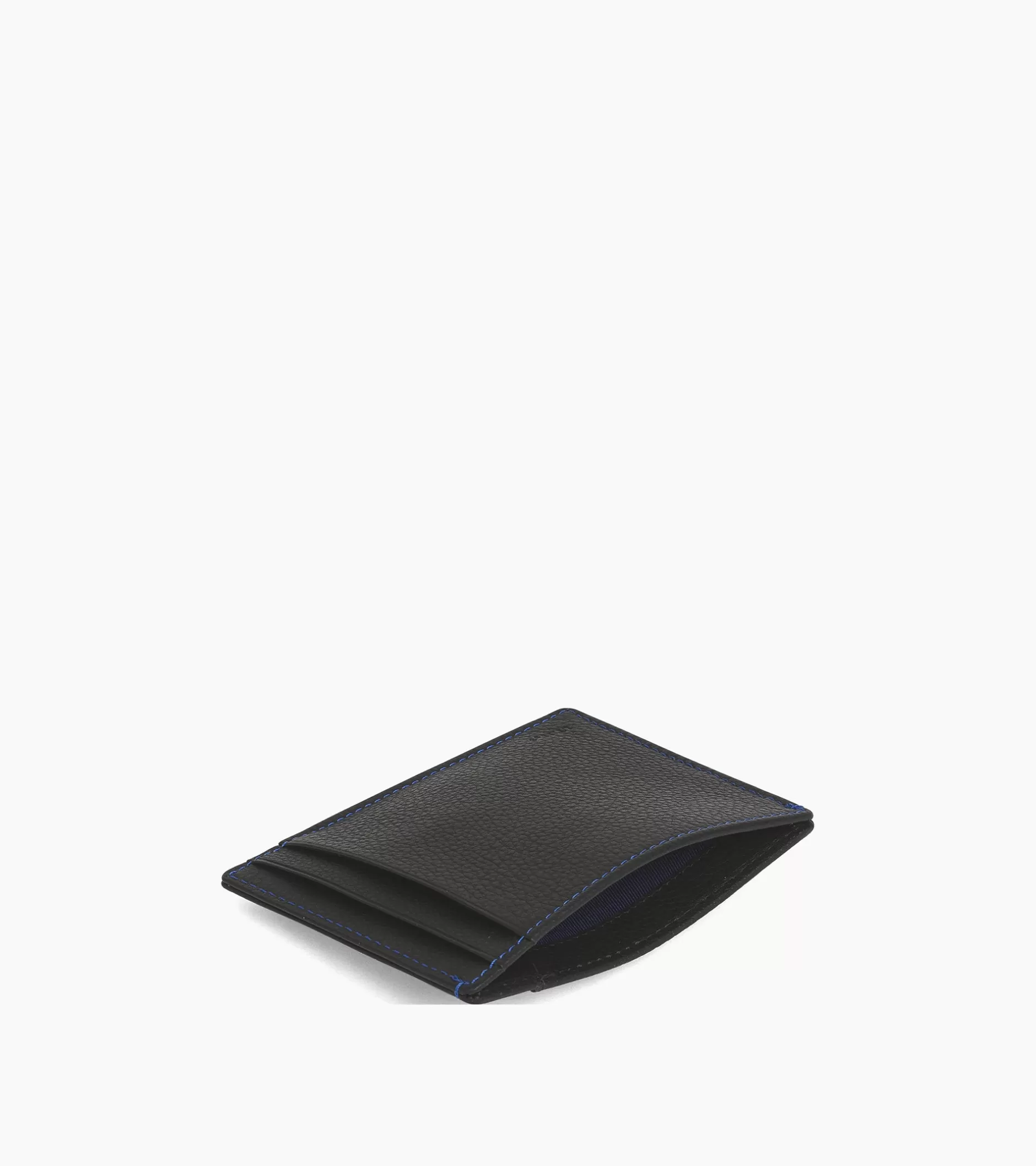 Femme Le Tanneur Porte papiers Charles en cuir grainé - Black Le Bleu