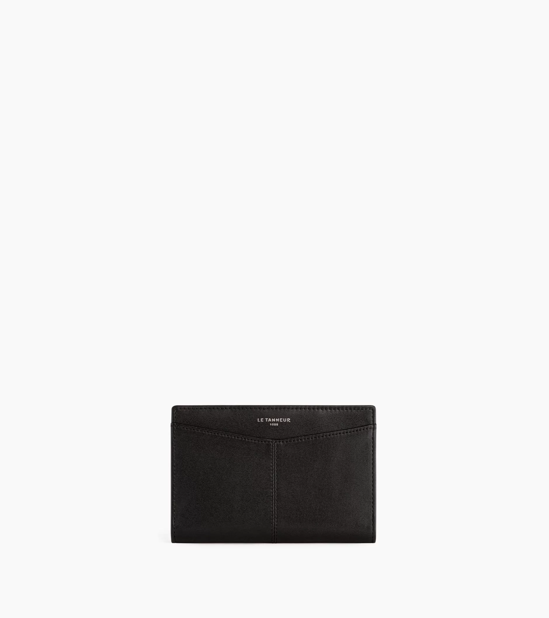 Femme Le Tanneur Porte passeport Charlotte en cuir lisse - Black