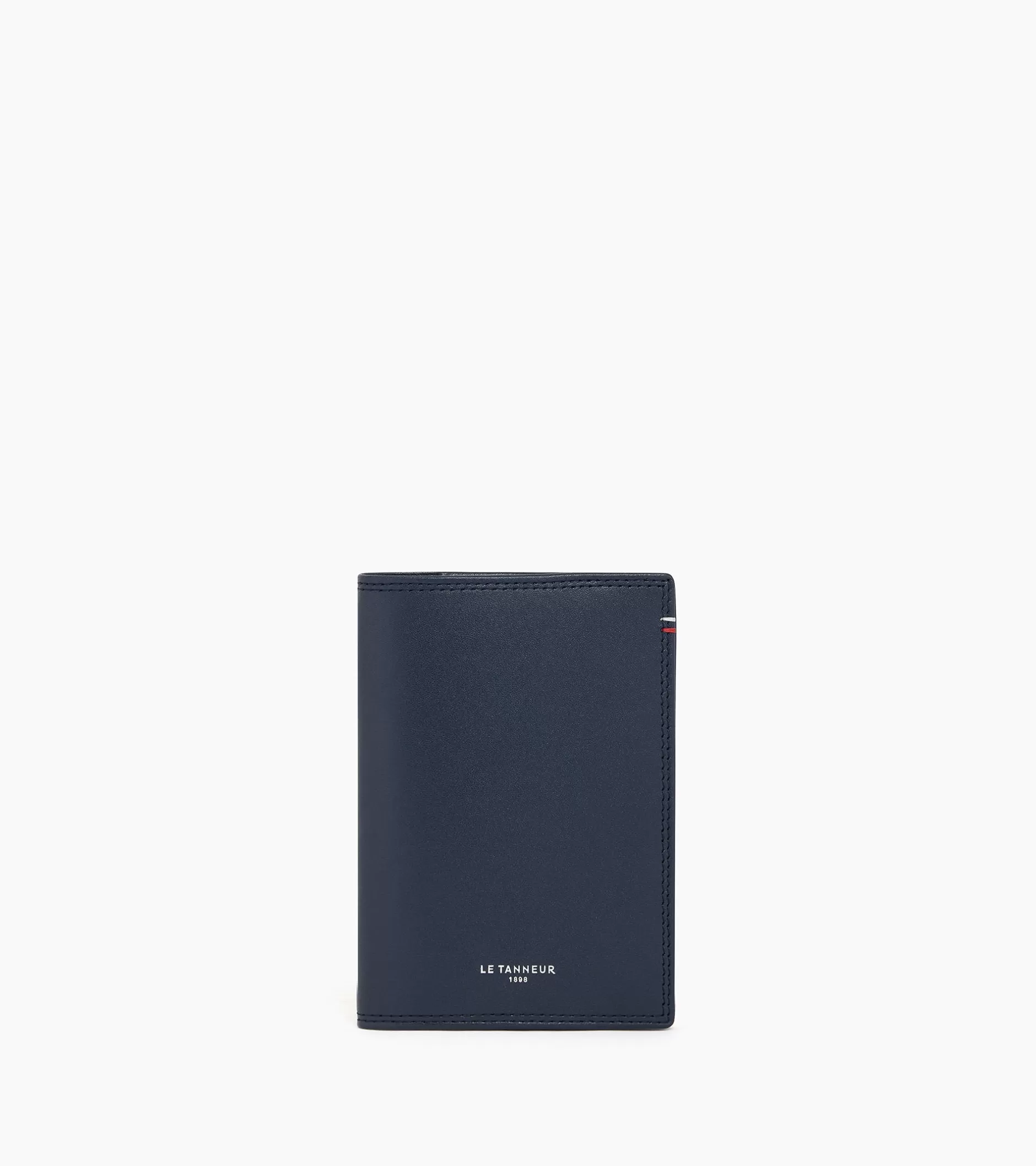Femme Le Tanneur Porte passeport Martin en cuir lisse - Blue White Red