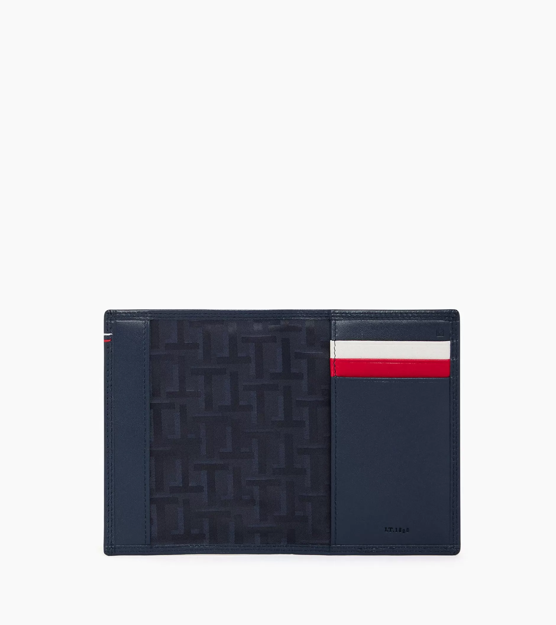 Femme Le Tanneur Porte passeport Martin en cuir lisse - Blue White Red