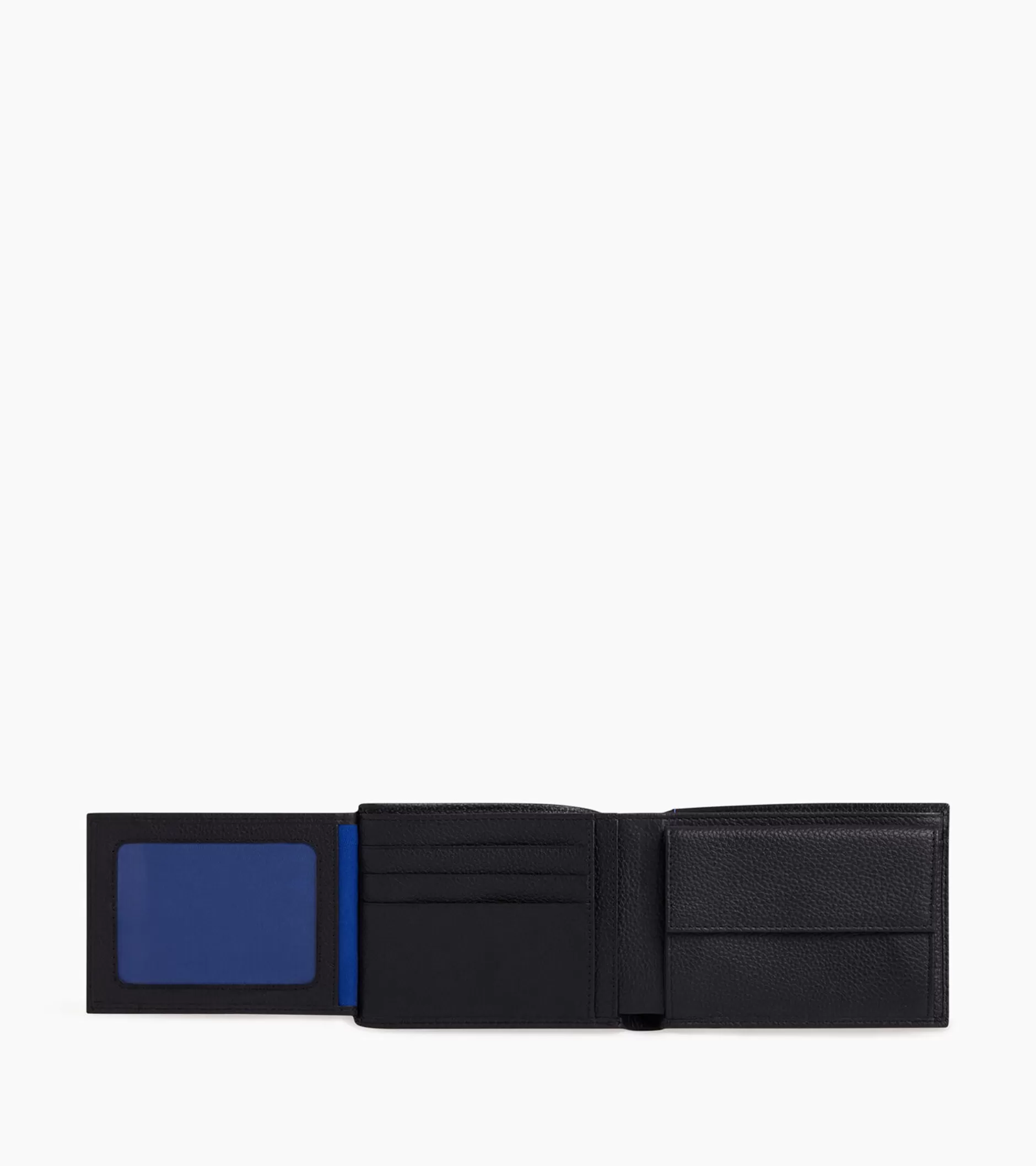 Homme Le Tanneur Portefeuille à rabat 2 volets Charles en cuir grainé - Black Le Bleu