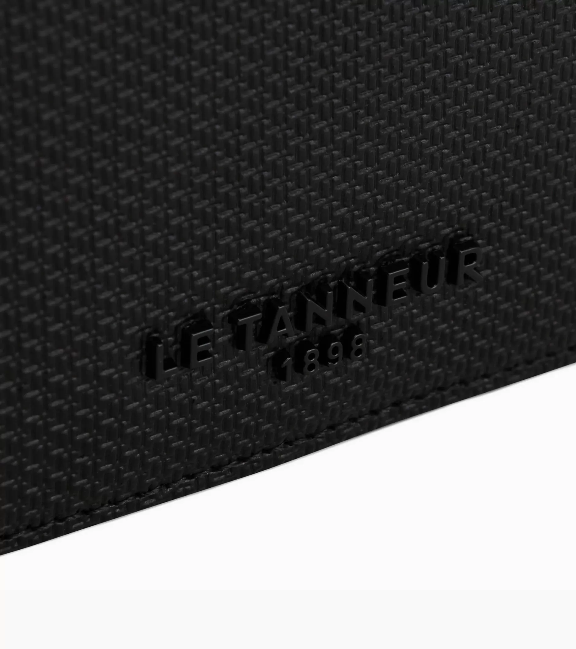 Homme Le Tanneur Portefeuille à rabat 2 volets Emile en cuir signature T - Black