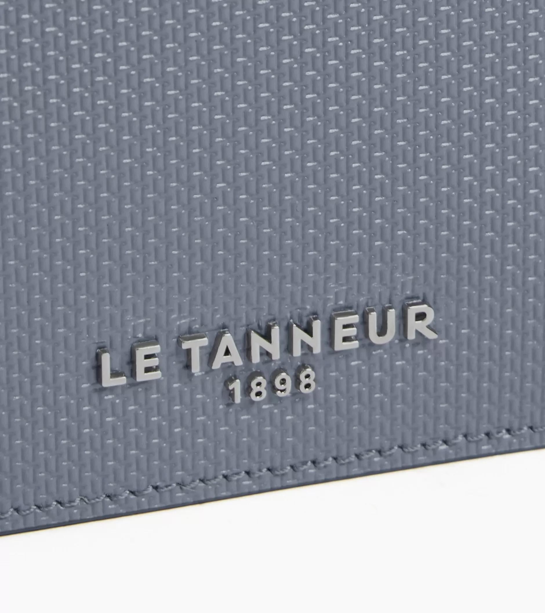 Homme Le Tanneur Portefeuille à rabat 2 volets Emile en cuir signature T - BLEU ARGILE