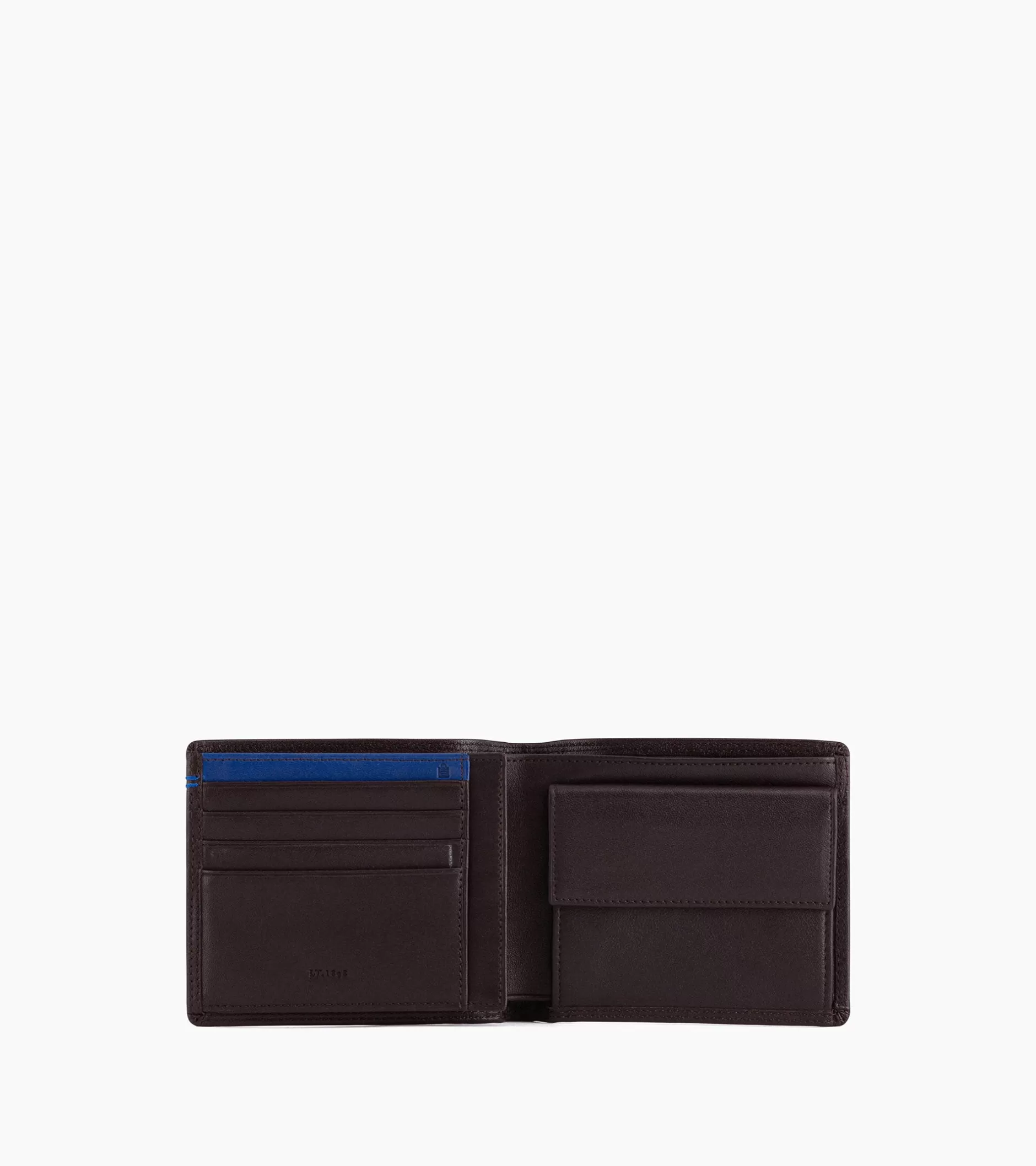 Homme Le Tanneur Portefeuille à rabat 2 volets Martin en cuir lisse - Coffee Brown