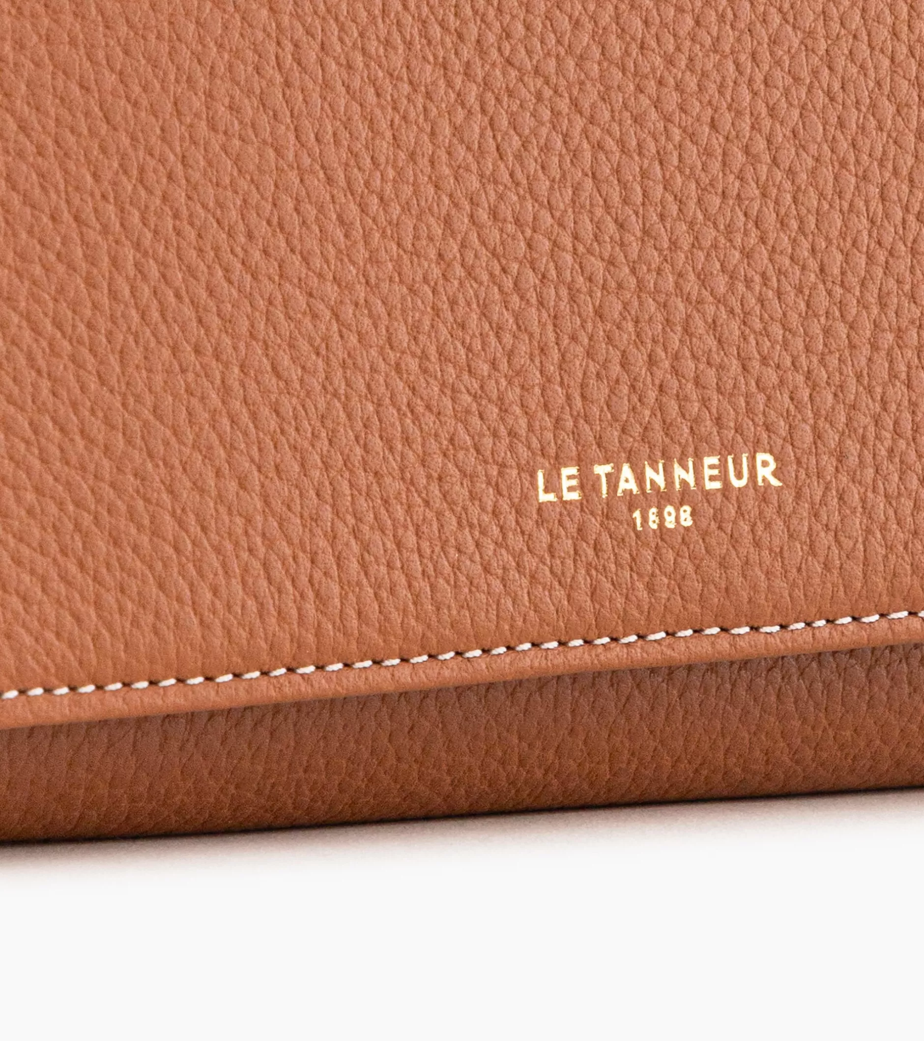 Femme Le Tanneur Portefeuille Emilie en cuir grainé - Brown Tan