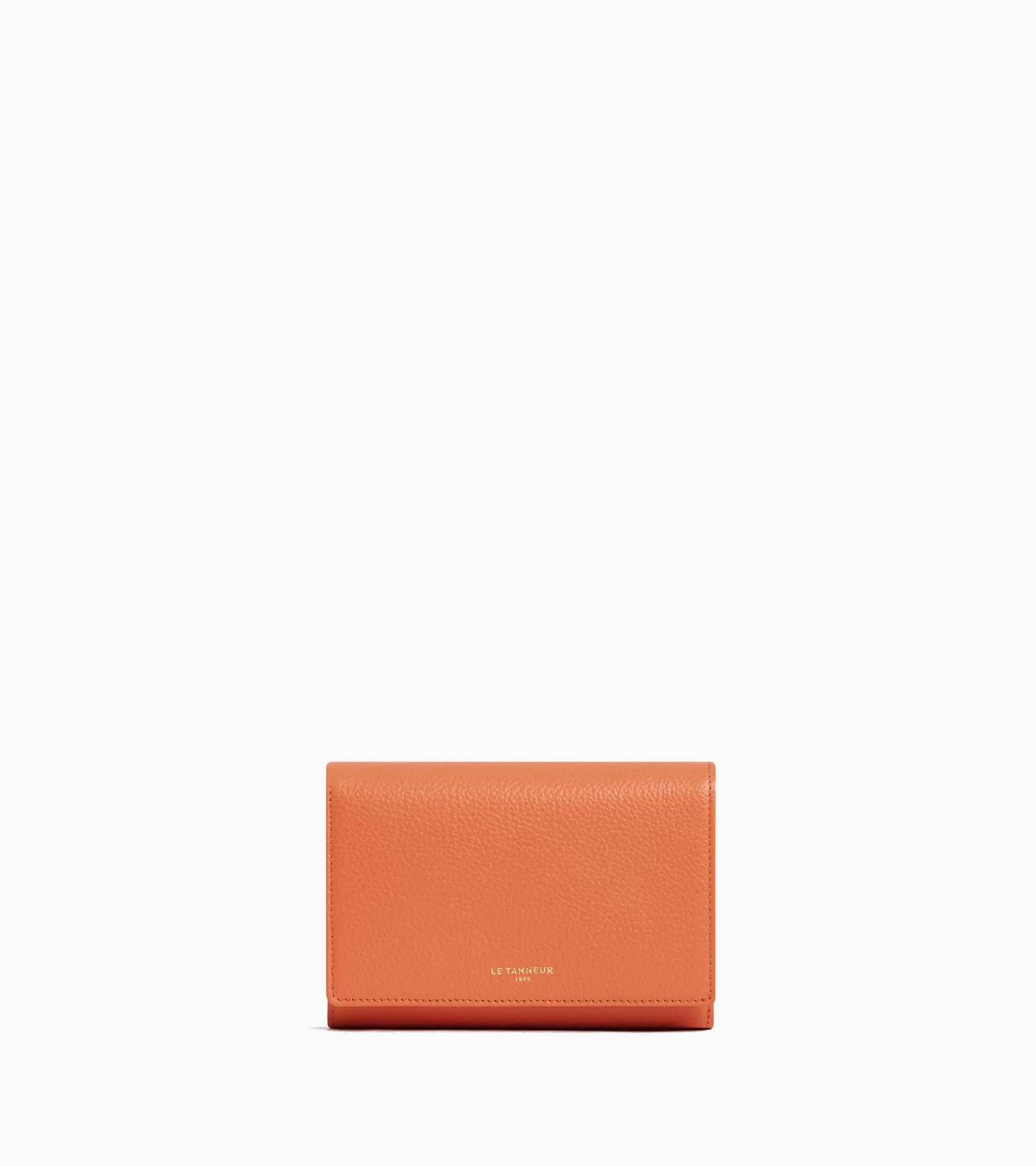 Femme Le Tanneur Portefeuille Emilie en cuir grainé - ORANGE OCRE