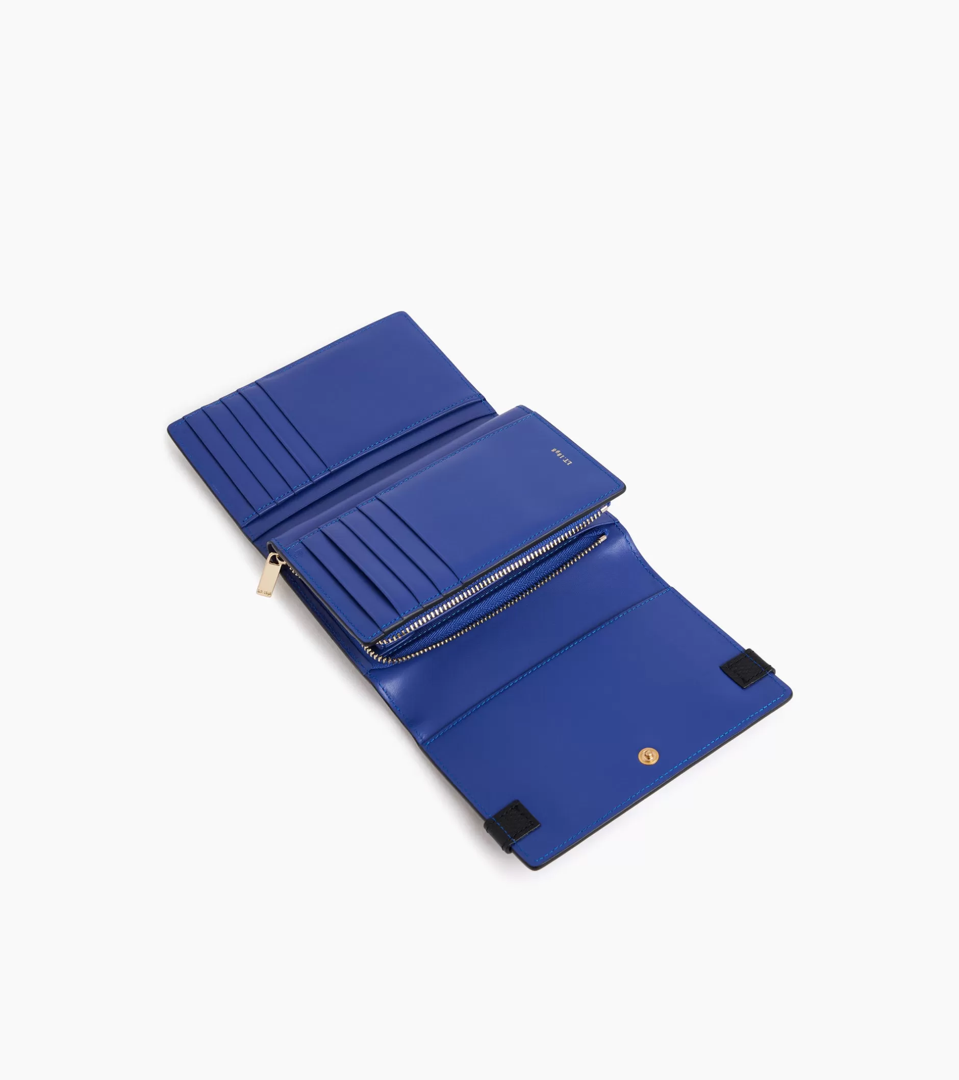 Femme Le Tanneur Portefeuille Emilie en cuir signature T - Black Le Bleu