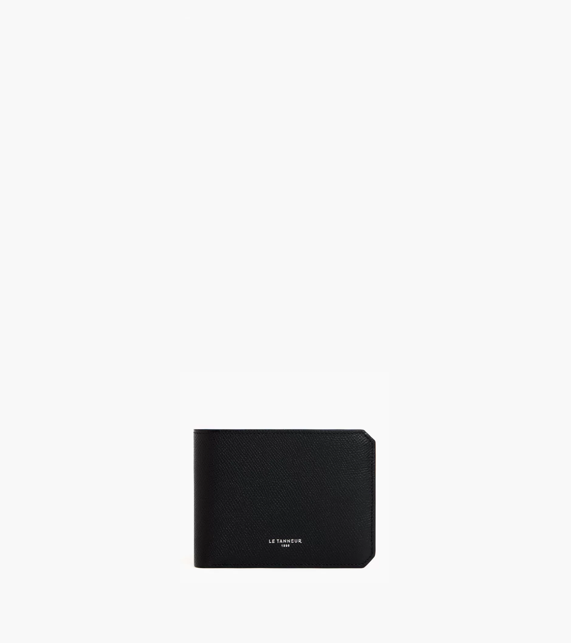Homme Le Tanneur Portefeuille horizontal 2 volets Gaston en cuir grain croisé - Black