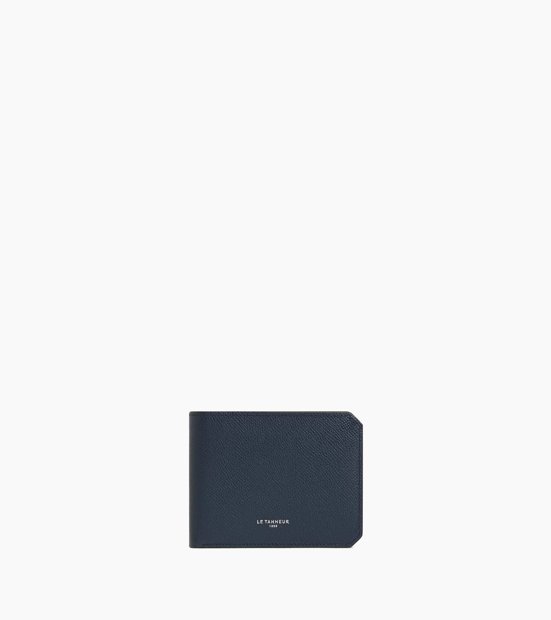 Homme Le Tanneur Portefeuille horizontal 2 volets Gaston en cuir grain croisé - CREPUSCULE