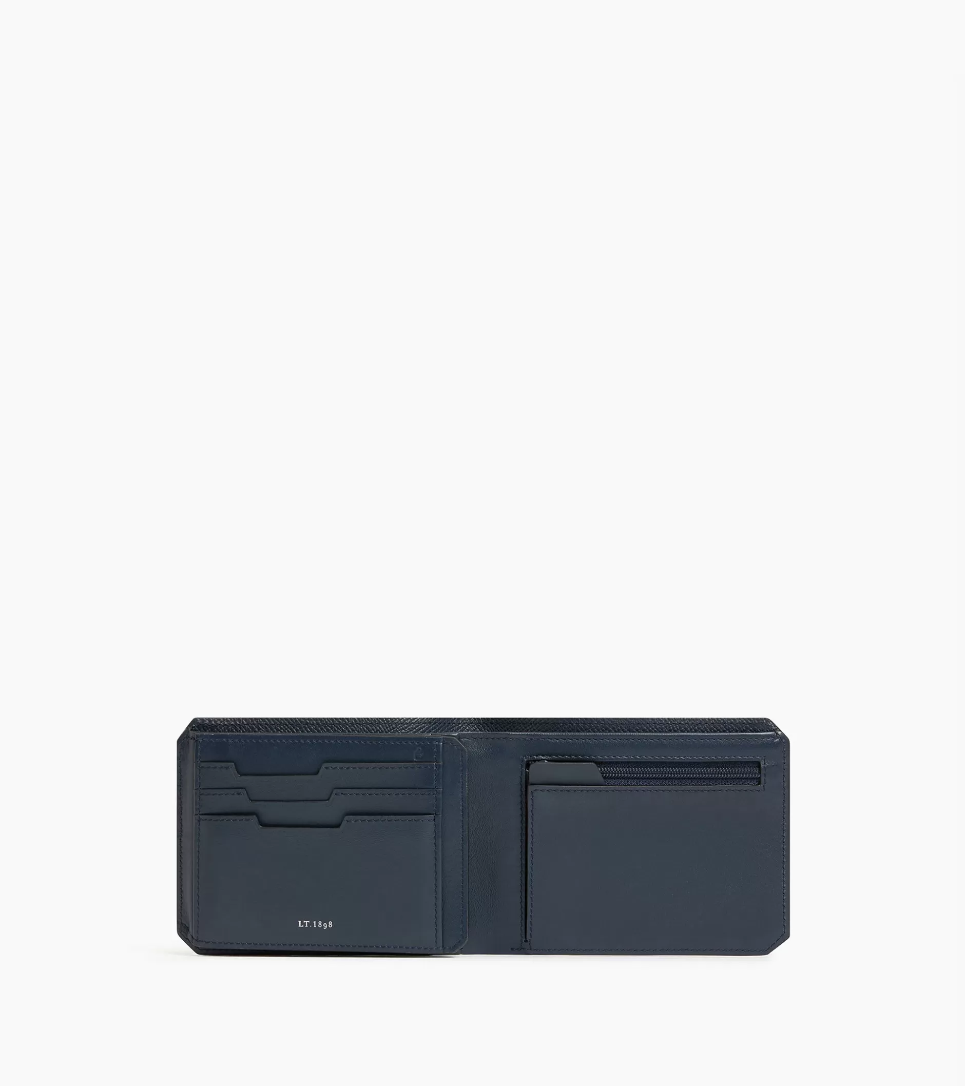 Homme Le Tanneur Portefeuille horizontal 2 volets Gaston en cuir grain croisé - CREPUSCULE