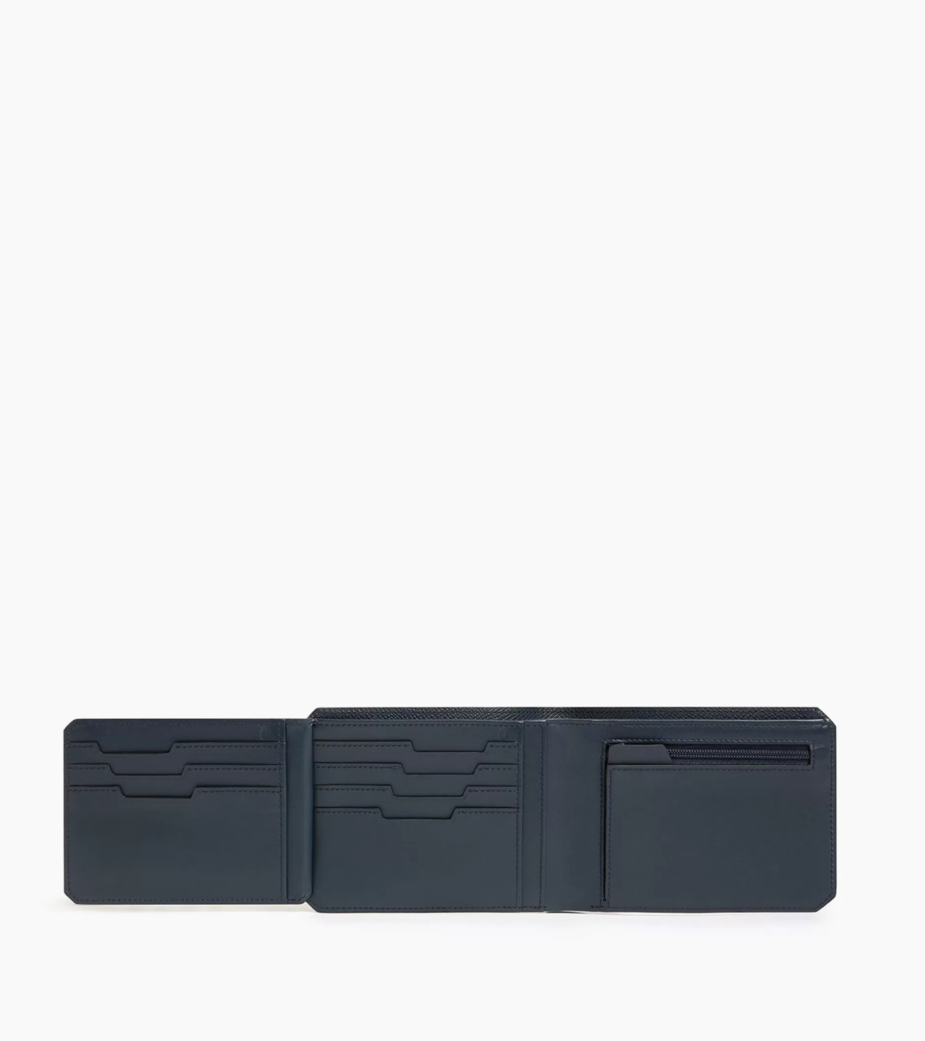 Homme Le Tanneur Portefeuille horizontal 2 volets Gaston en cuir grain croisé - CREPUSCULE
