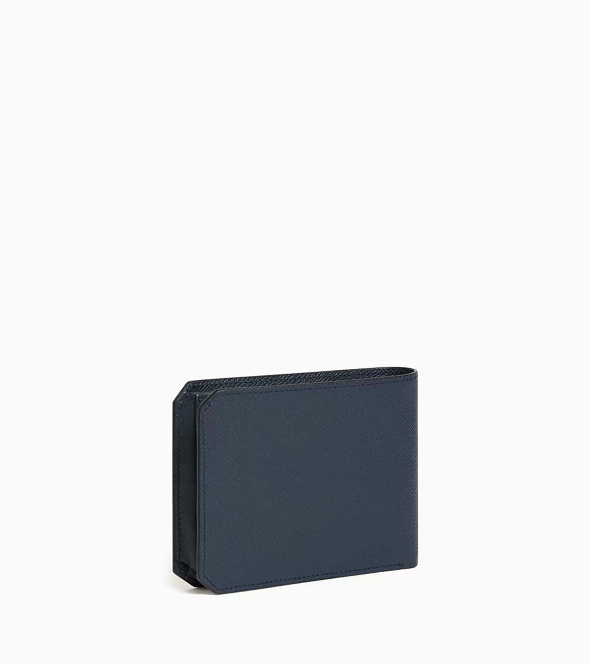 Homme Le Tanneur Portefeuille horizontal 2 volets Gaston en cuir grain croisé - CREPUSCULE
