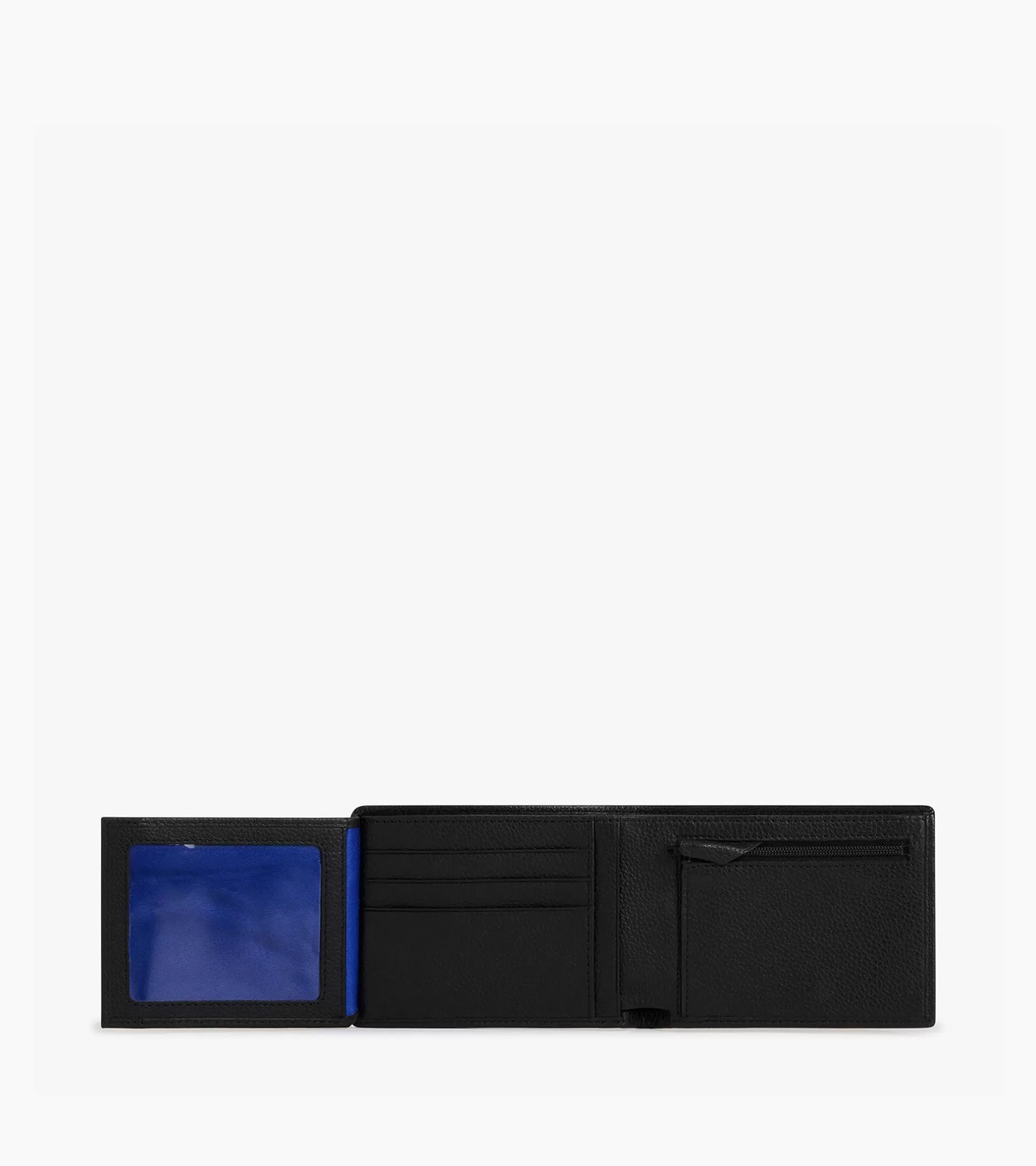 Homme Le Tanneur Portefeuille horizontal zippé 2 volets Charles en cuir grainé - Black