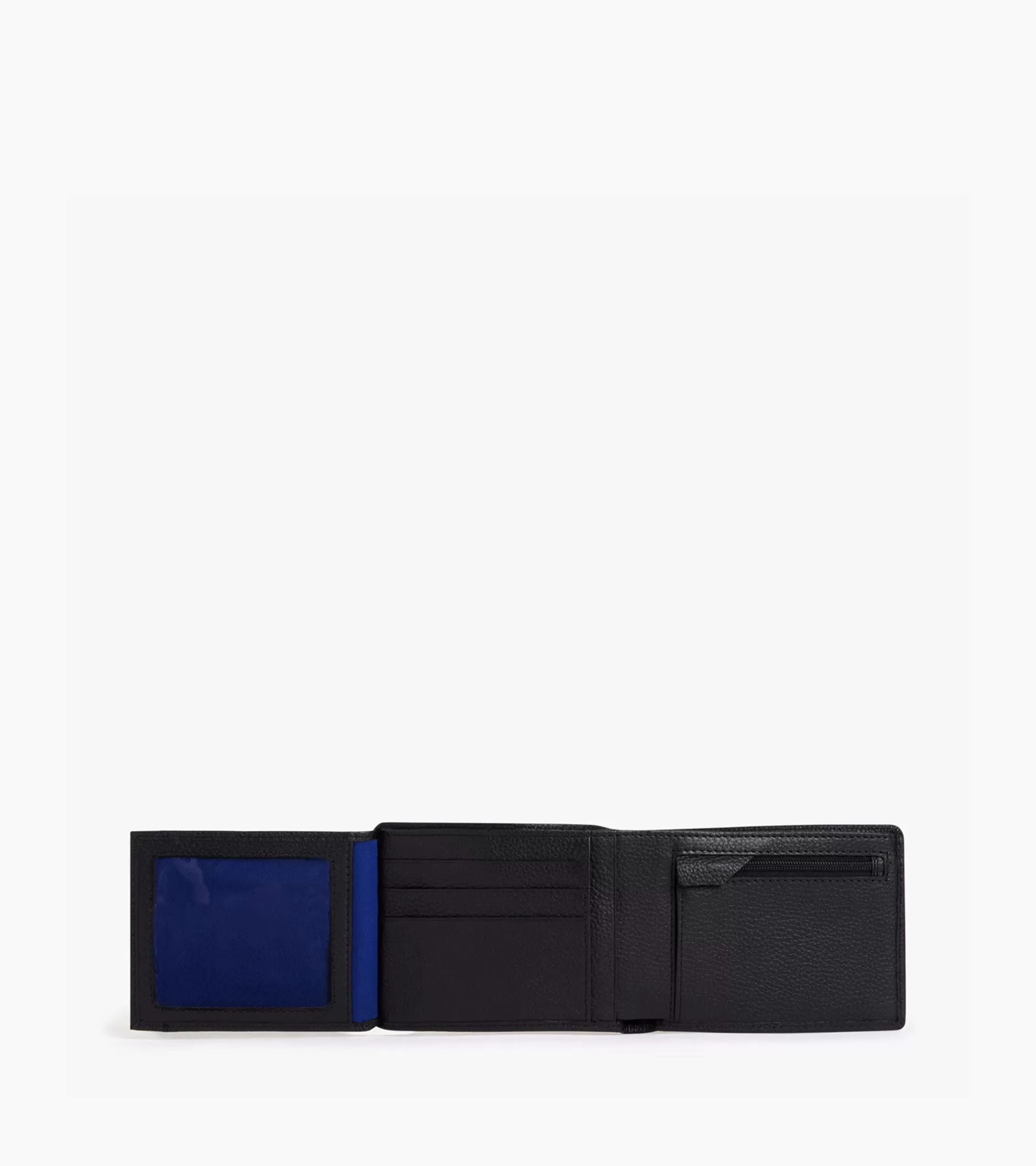 Homme Le Tanneur Portefeuille horizontal zippé 2 volets Charles en cuir grainé - Black Le Bleu
