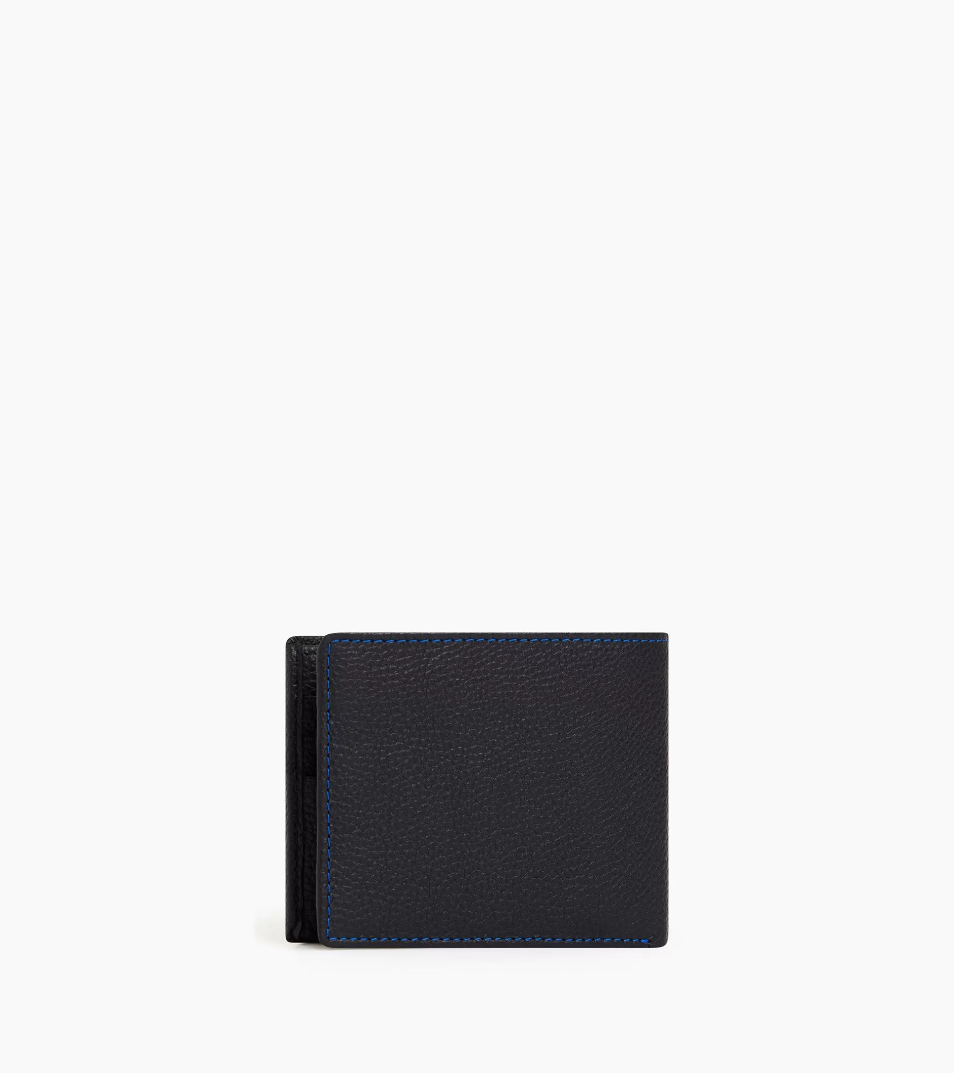 Homme Le Tanneur Portefeuille horizontal zippé 2 volets Charles en cuir grainé - Black Le Bleu